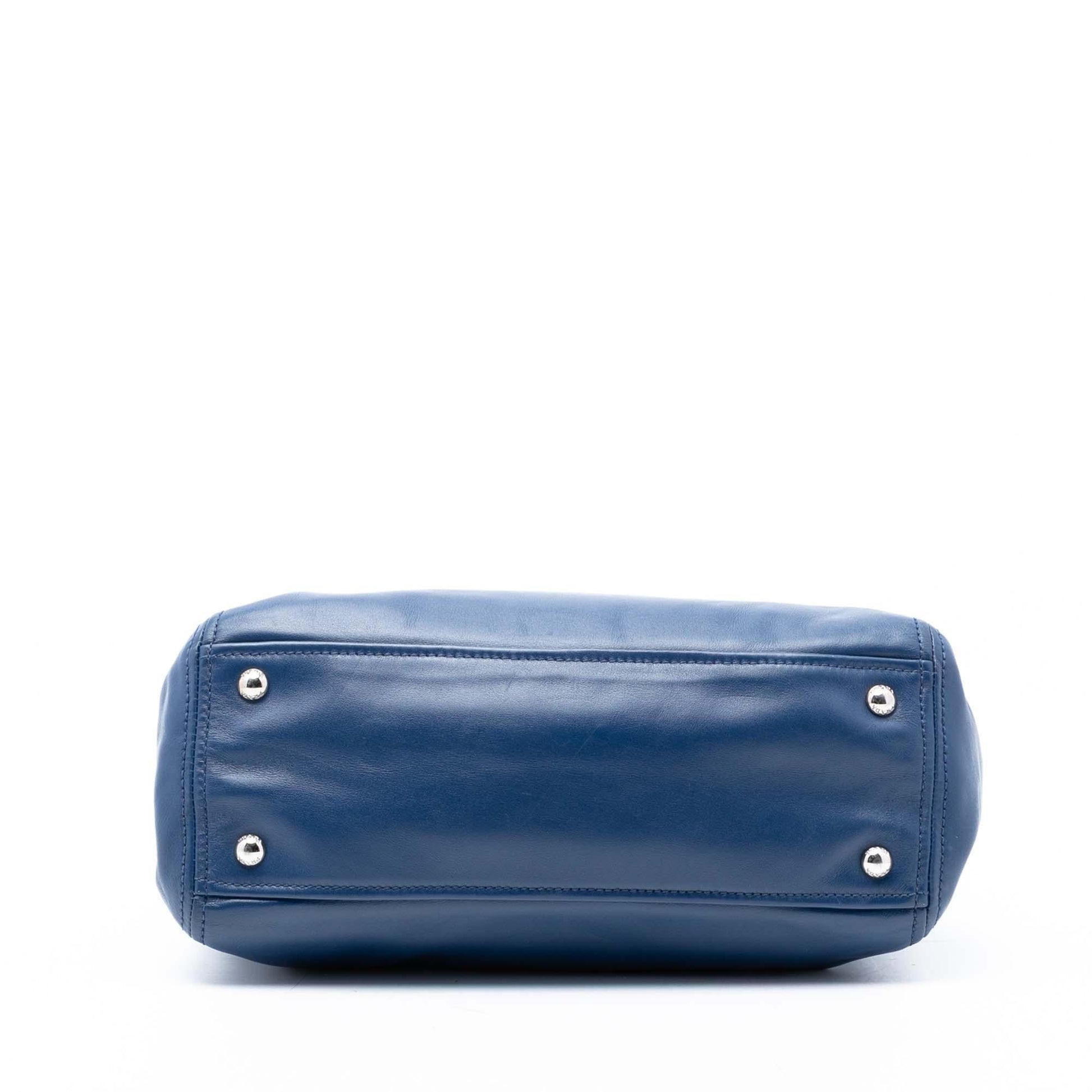 Prada Soft Calf Double Satchel Zip Satchel Bag