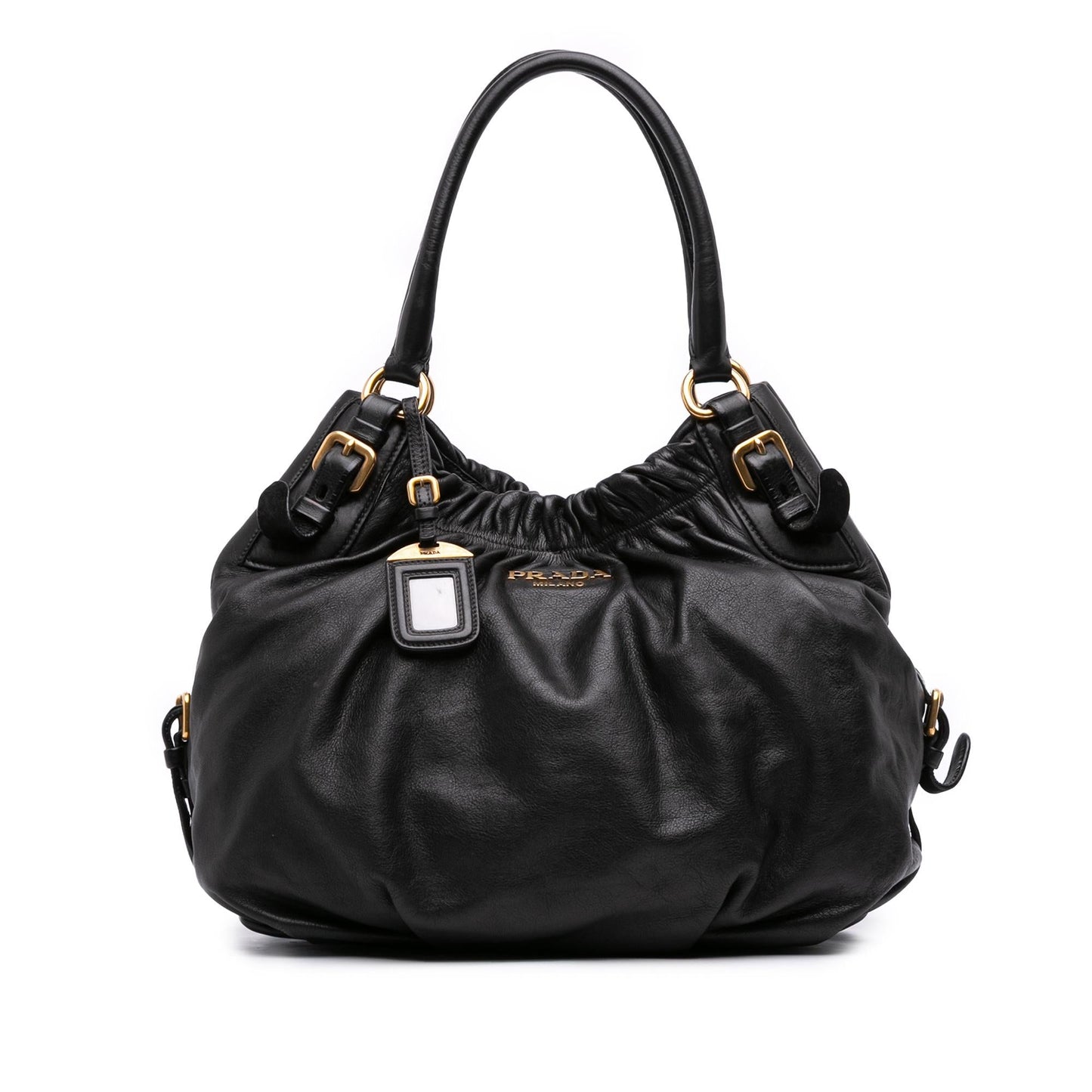 Prada Soft Calf Gathered Satchel Satchel Bag