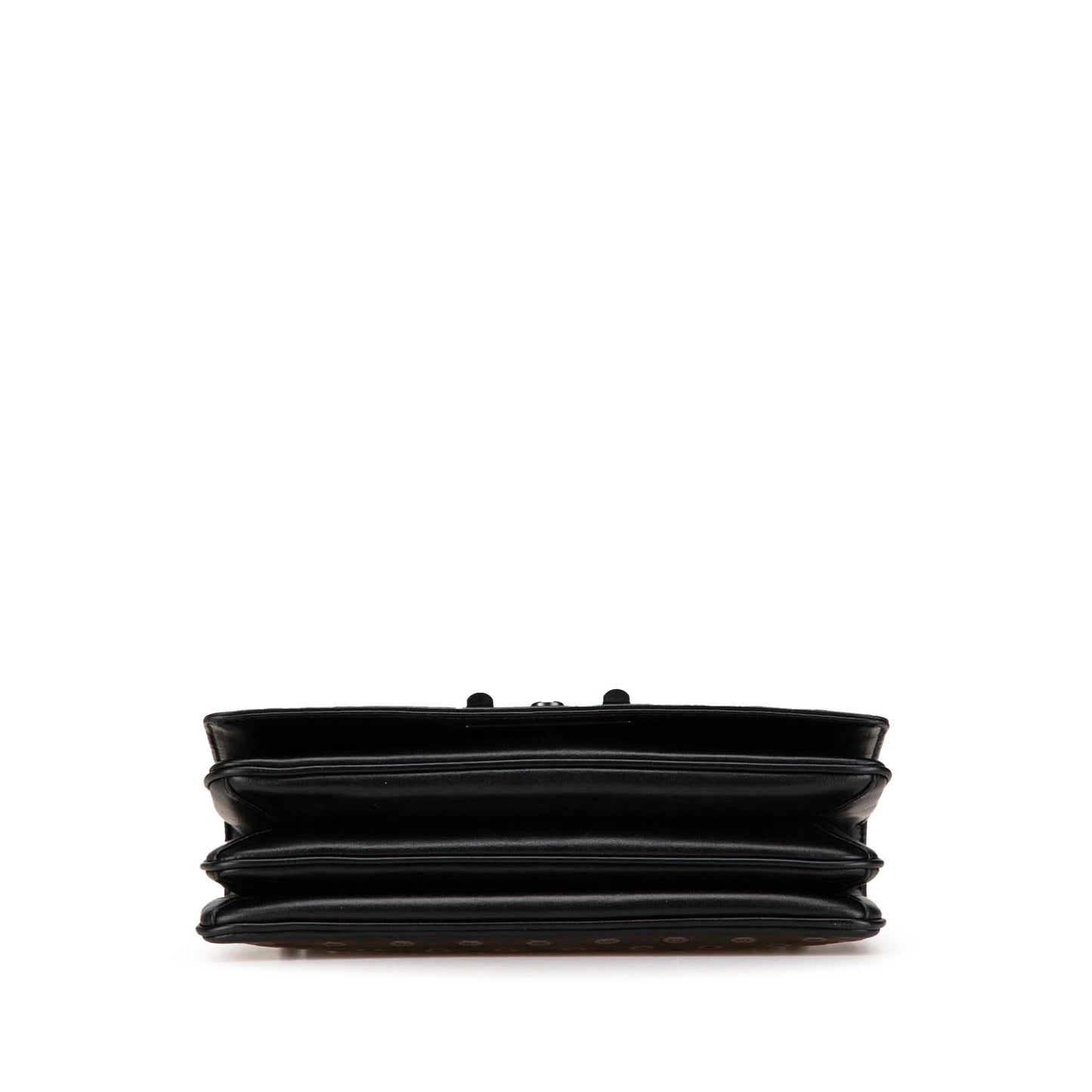 Prada Soft Calf Grommet Lock Shoulder Bag Chain Flap