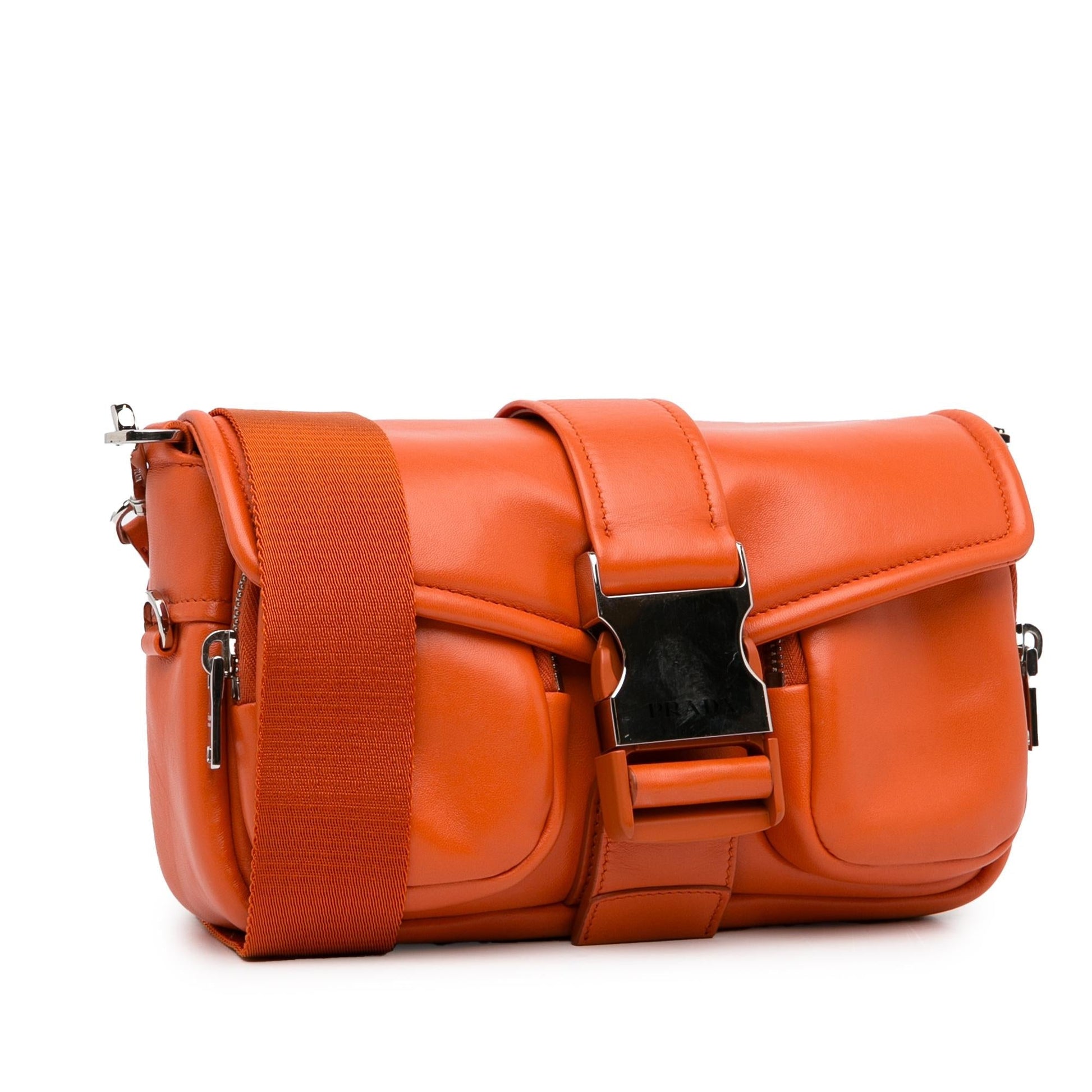 Prada Soft Calf Pocket Crossbody Shg Xs6Bhl Crossbody Bag