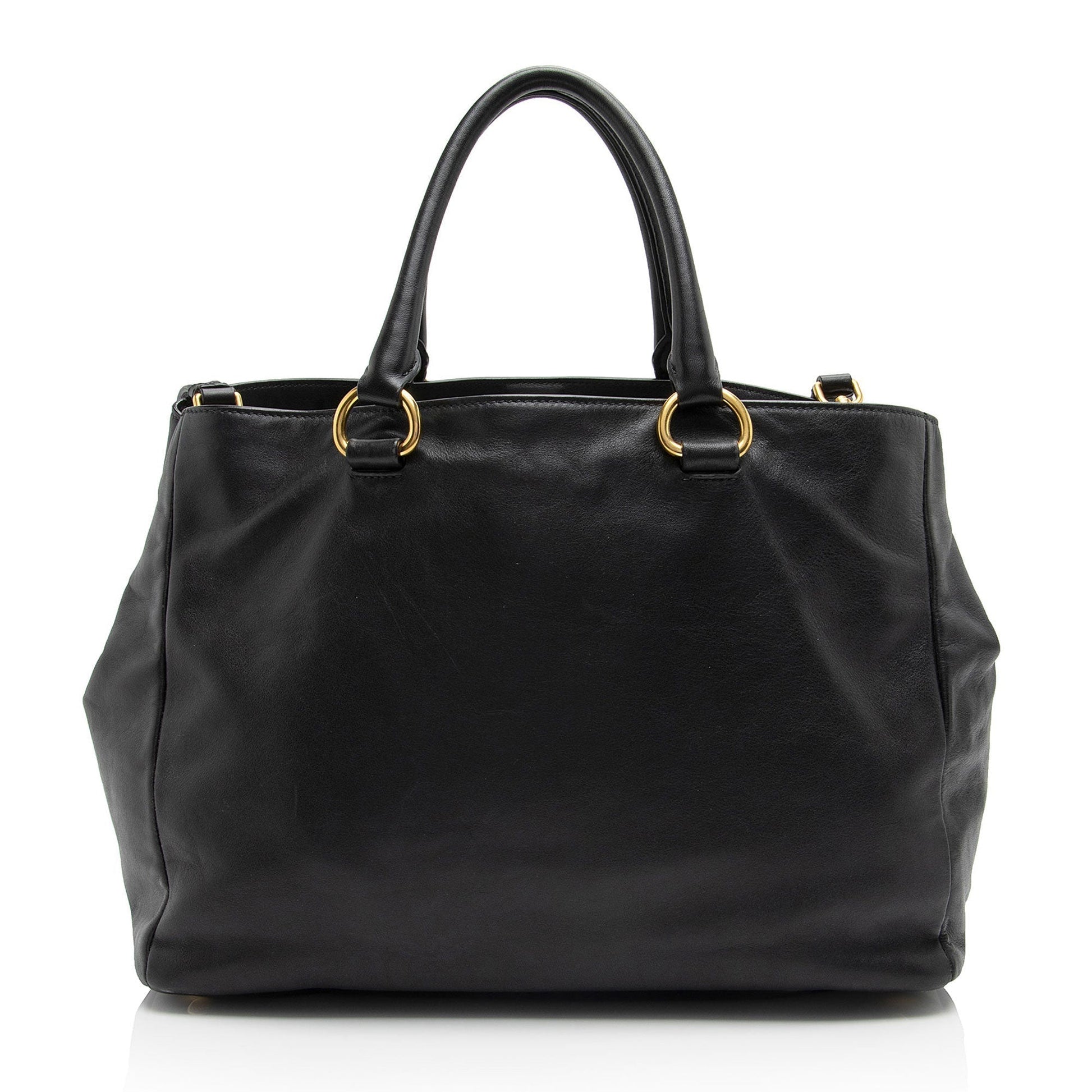 Prada Soft Calf Pocket Shopping Tote Shf Neguwb Tote Bag