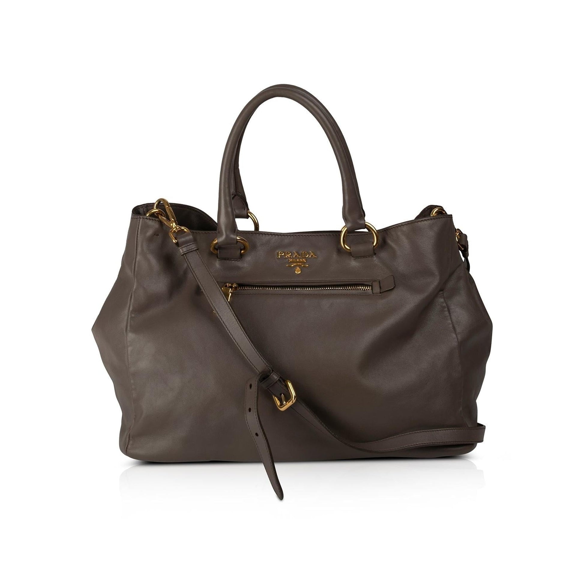 Prada Soft Calf Satchel Handbag Travel Bag