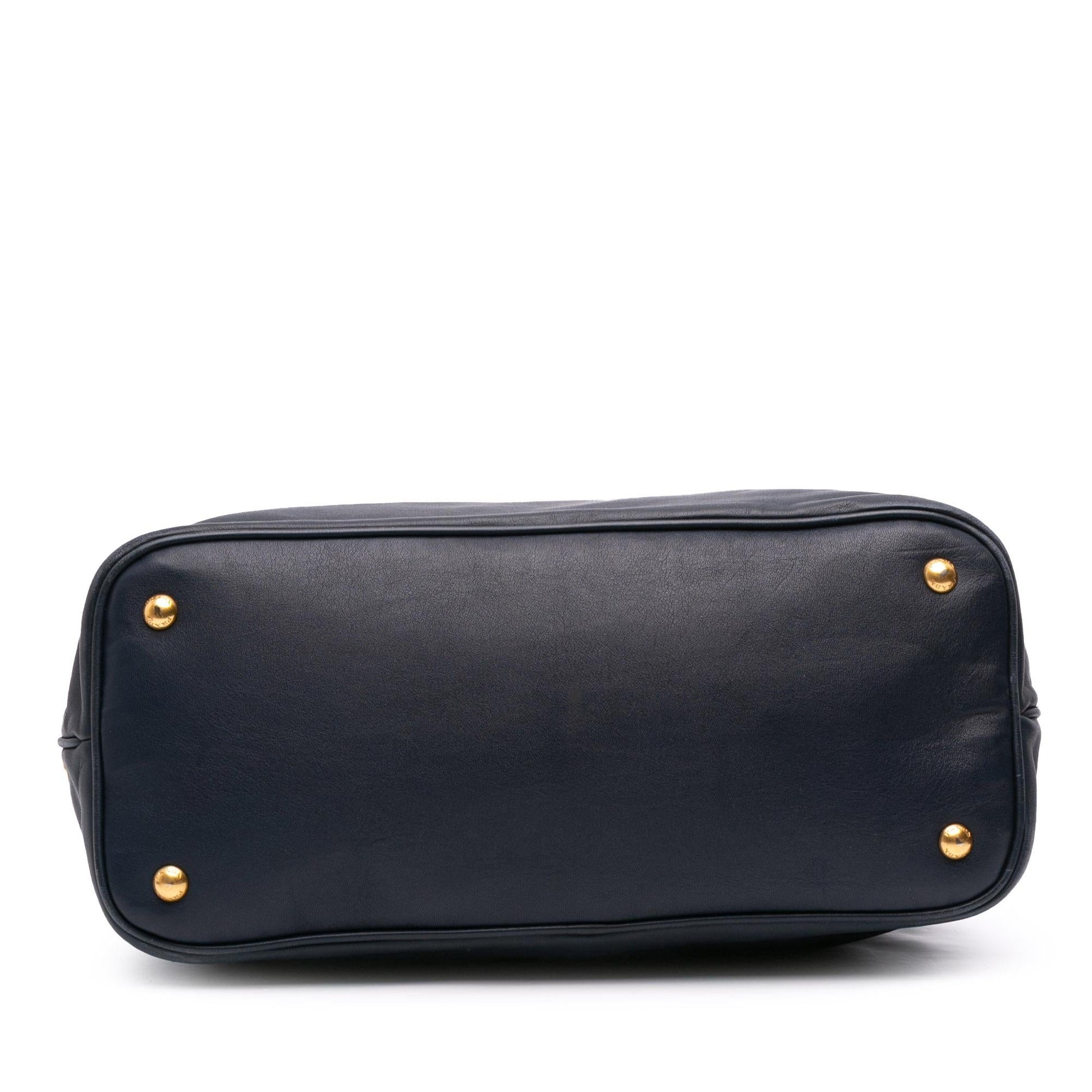 Prada Soft Calfskin Open Convertible Shopping Tote Tote Bag