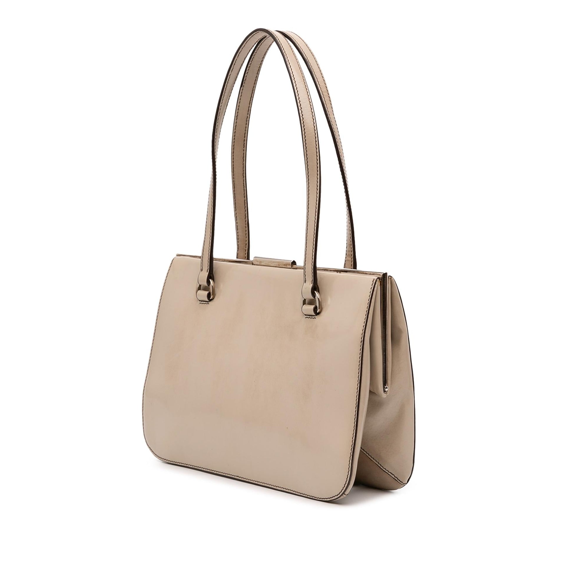 Prada Spazzolato Frame Shoulder Bag Logo