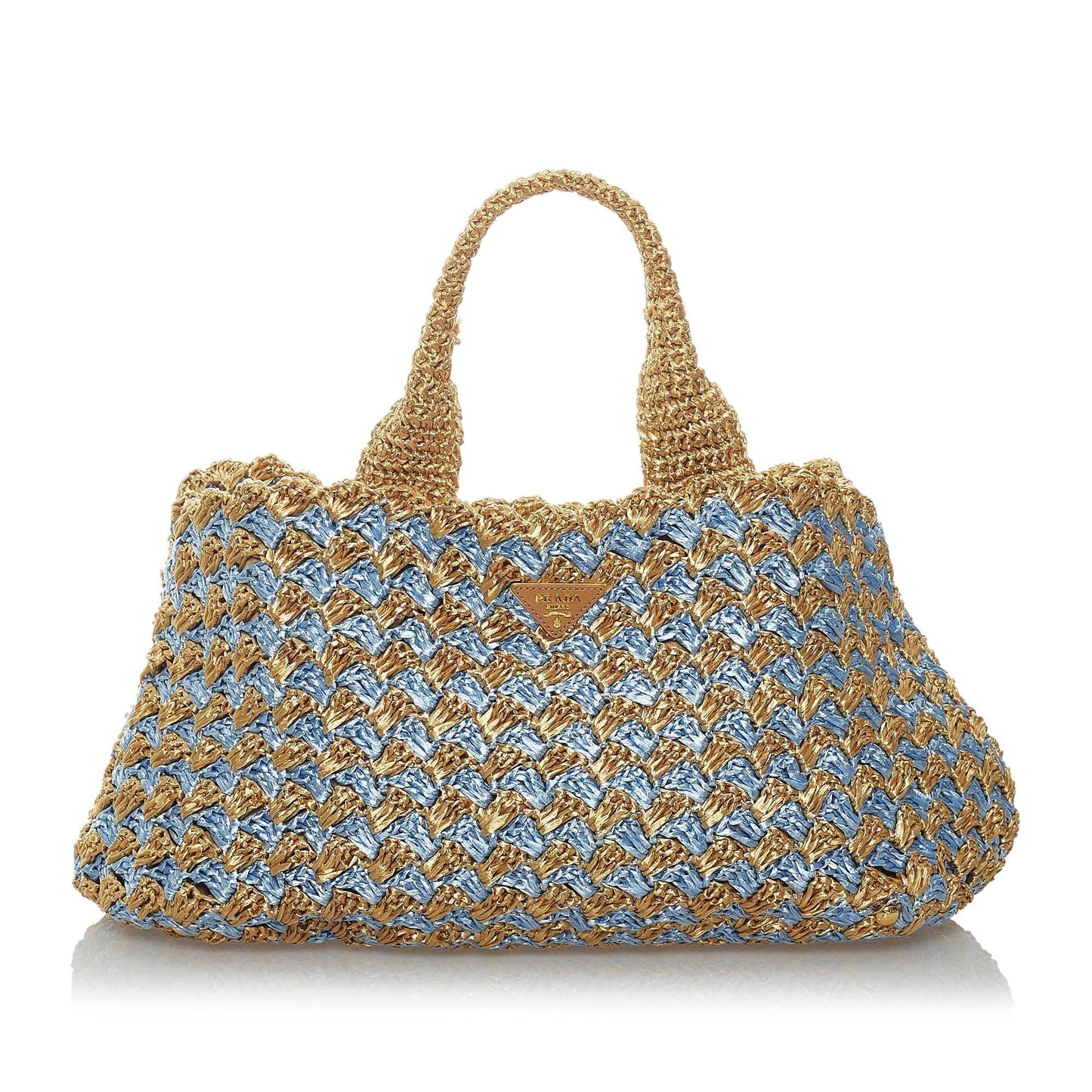 Prada Straw Handbag Shg Satchel Bag