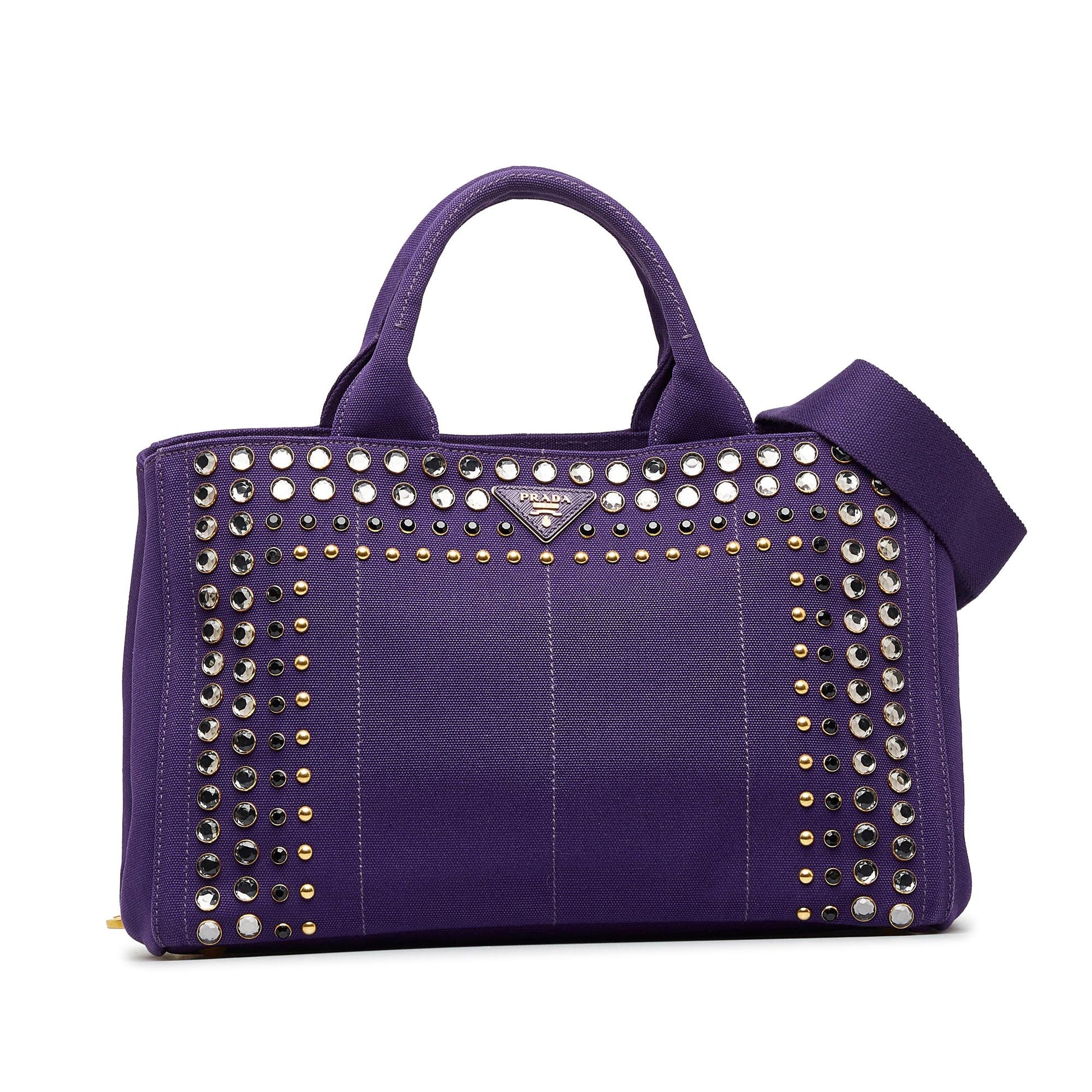 Prada Studded Canapa Satchel Shg Iezm8F Satchel Bag