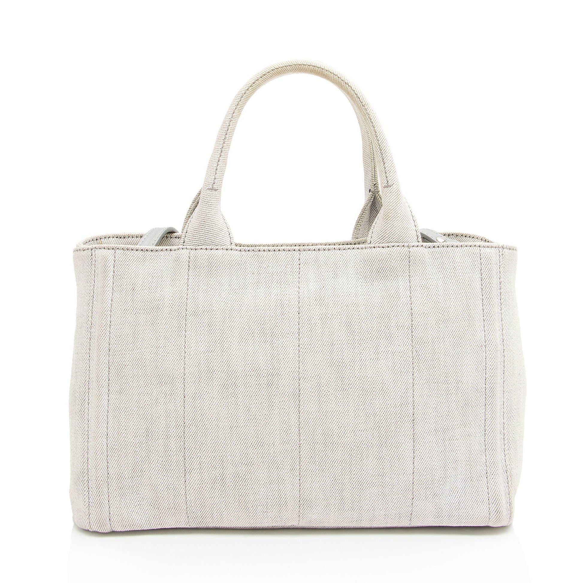 Prada Studded Crystal Tote Shf Sqg4Px Denim Tote Bag