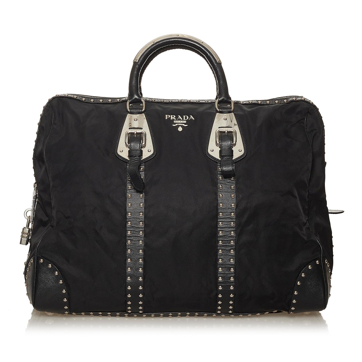 Prada Studded Tessuto Tote Bag Shg