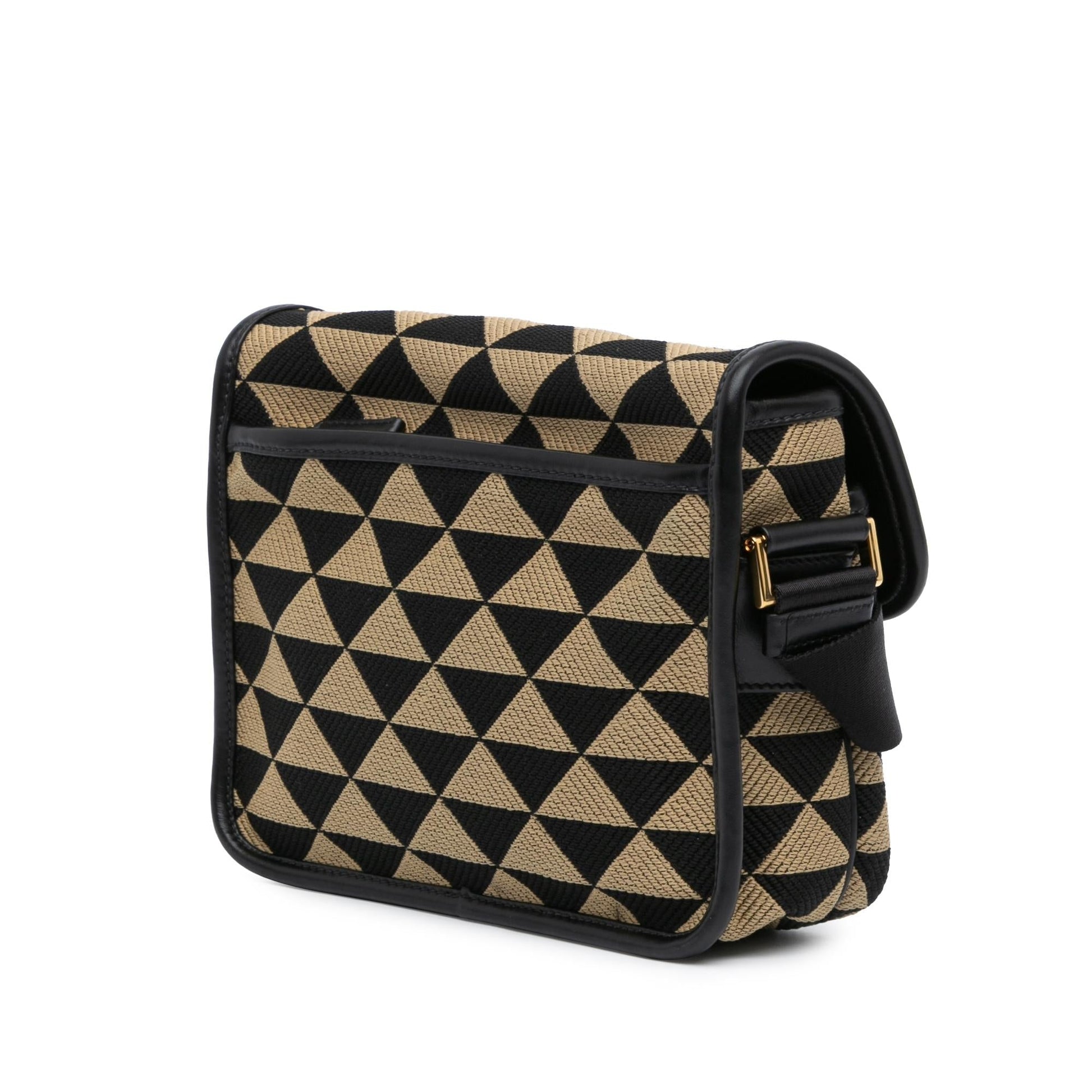 Prada Symbole Double Buckle Messenger Bag Crossbody Bag