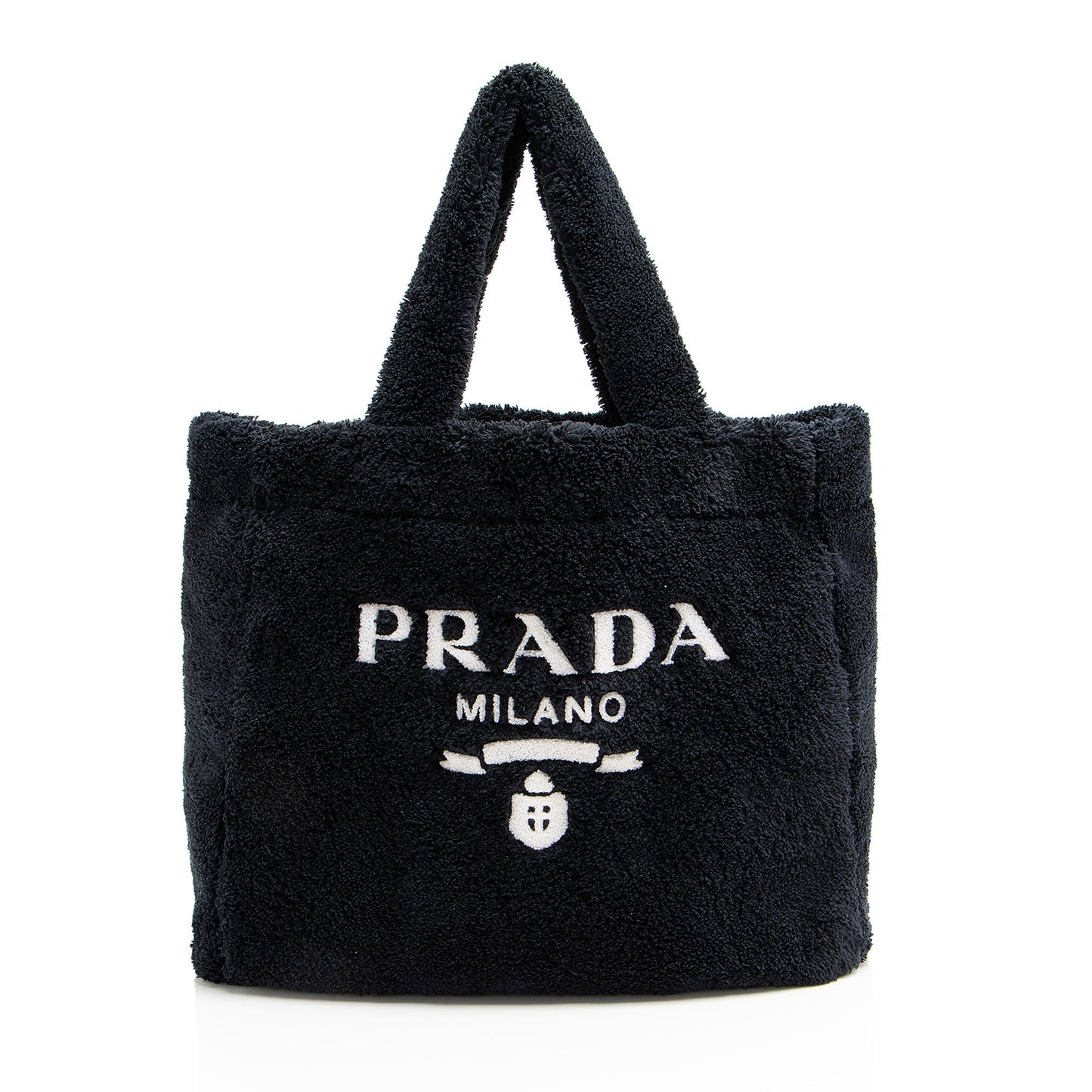 Prada Terry Cloth Tote Shf Ngttos Logo Tote Bag