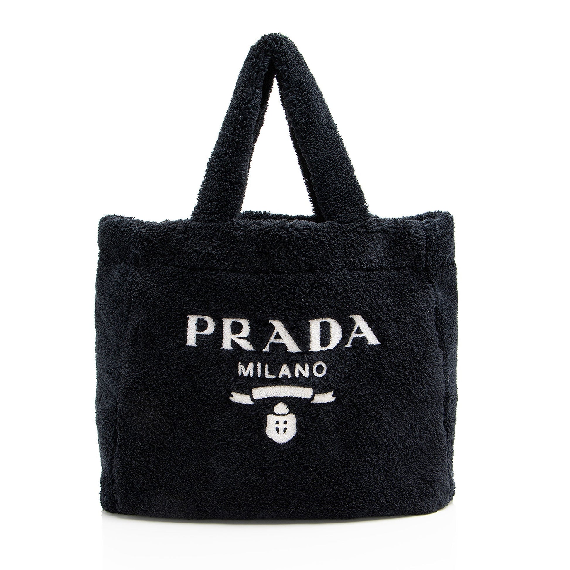 Prada Terry Cloth Tote Shf Ngttos Logo Tote Bag
