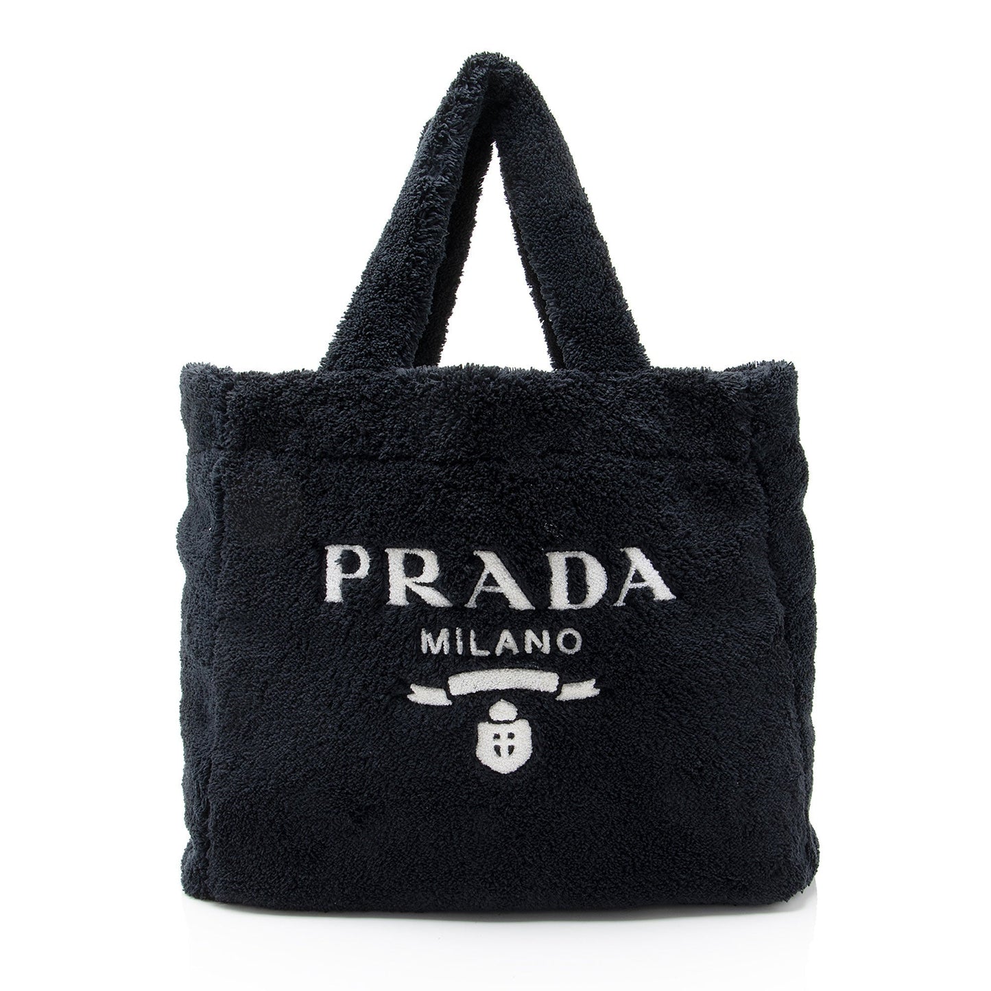 Prada Terry Cloth Tote Logo Tote Bag