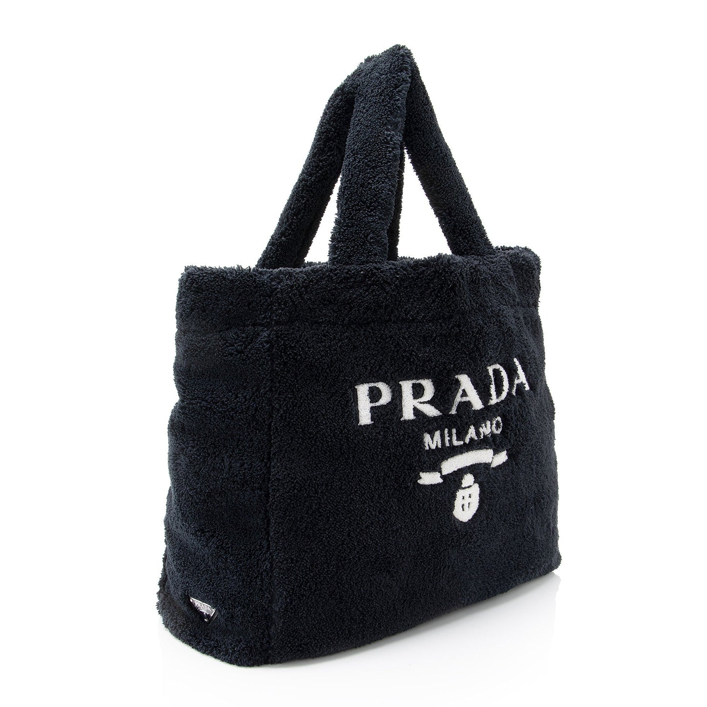 Prada Terry Cloth Tote Logo Tote Bag