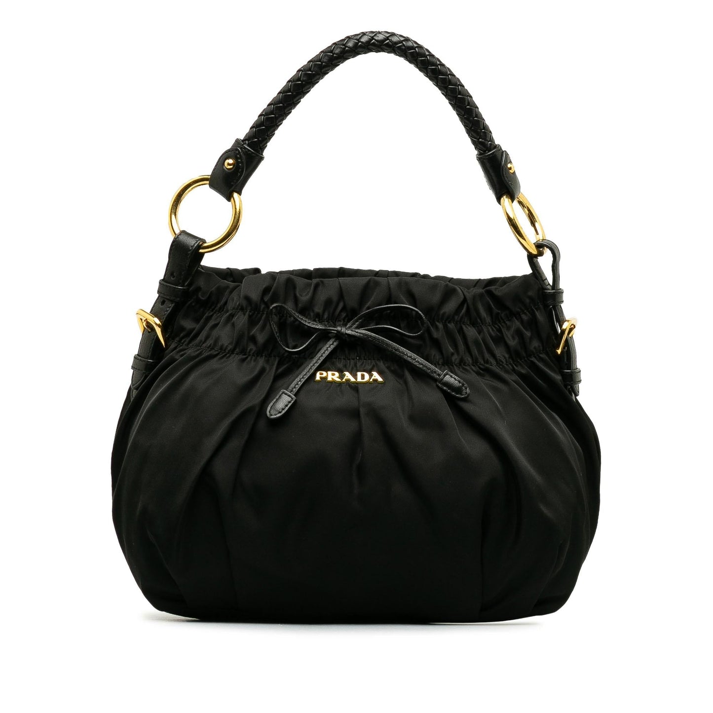 Prada Tessuto Bow Hobo Shg Aydjme Shoulder Bag