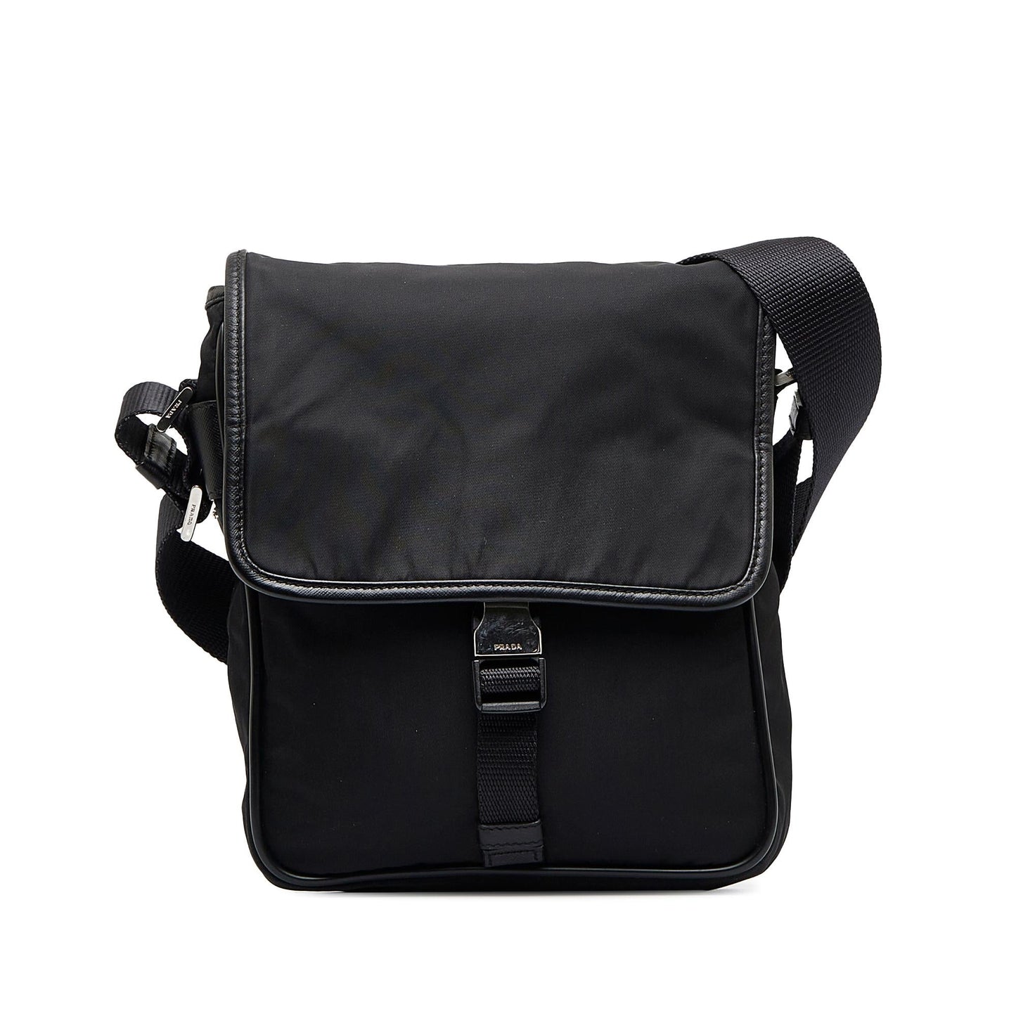 Prada Tessuto Buckle Messenger Bag Shg Omv90P Crossbody Bag