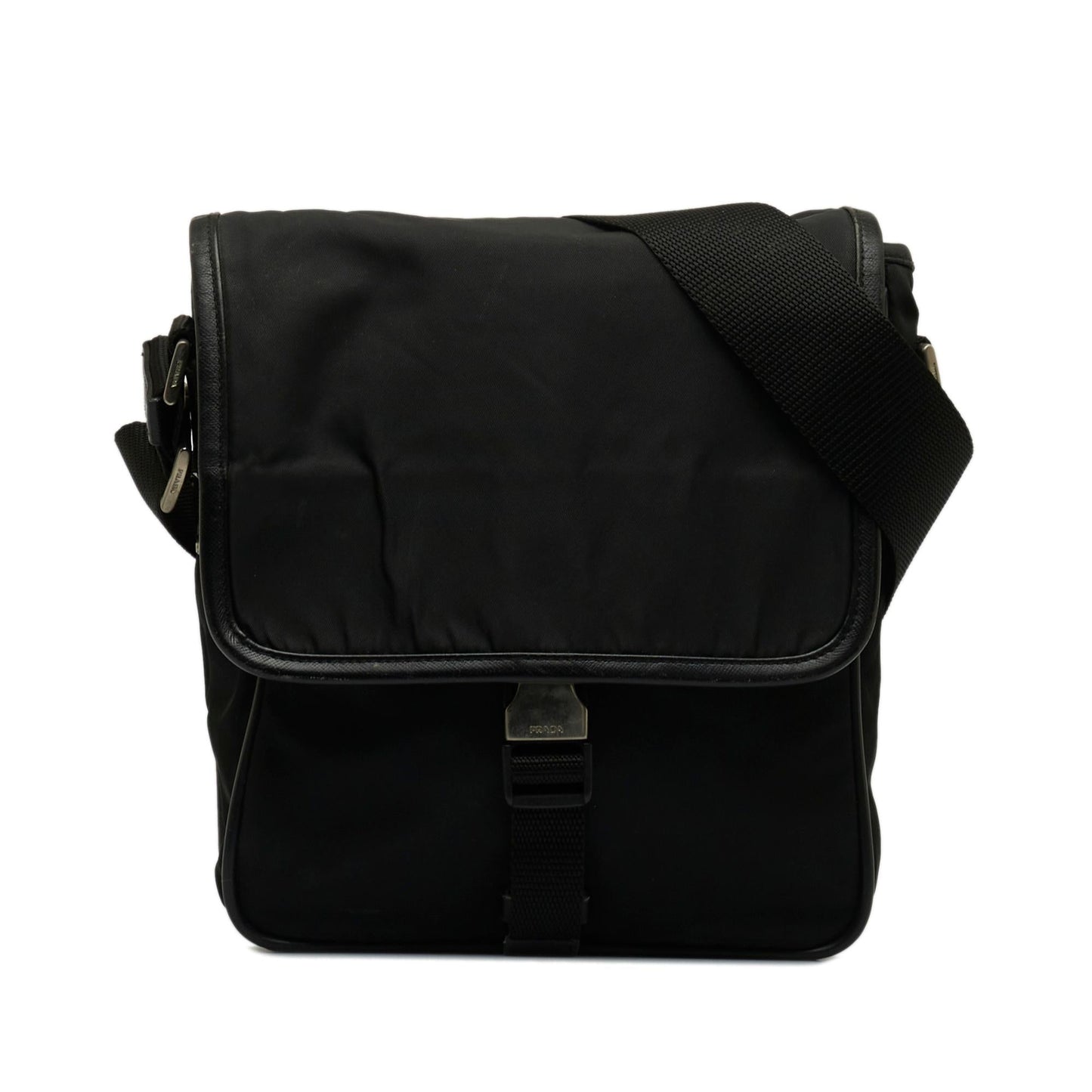 Prada Tessuto Buckle Messenger Bag Crossbody Bag