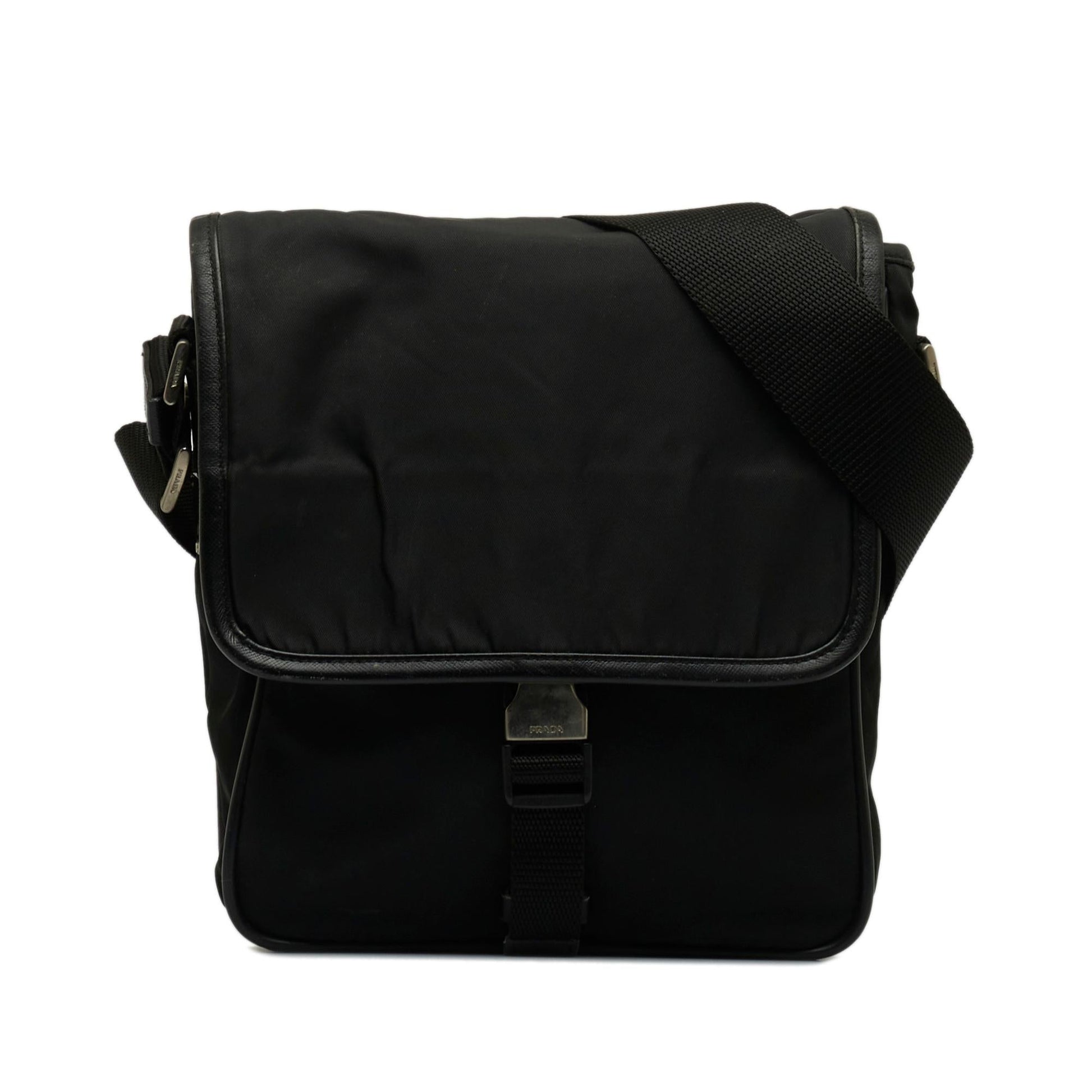 Prada Tessuto Buckle Messenger Bag Crossbody Bag
