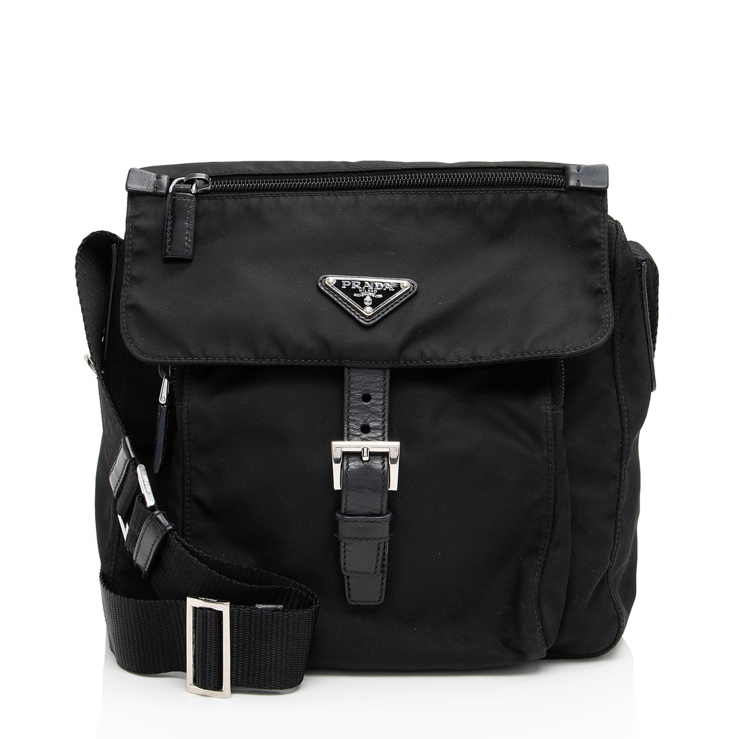 Prada Tessuto Buckle Messenger Shf Zelqhi Shoulder Bag