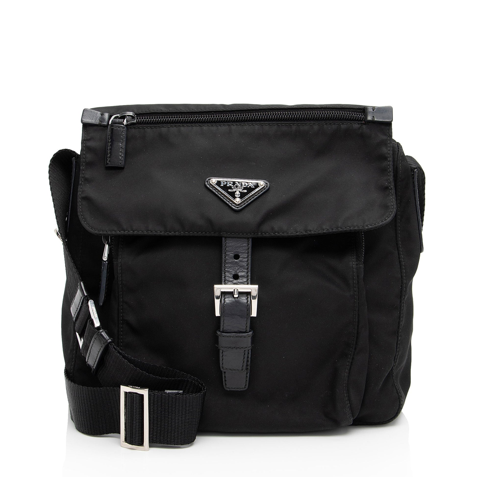 Prada Tessuto Buckle Messenger Shf Zelqhi Shoulder Bag
