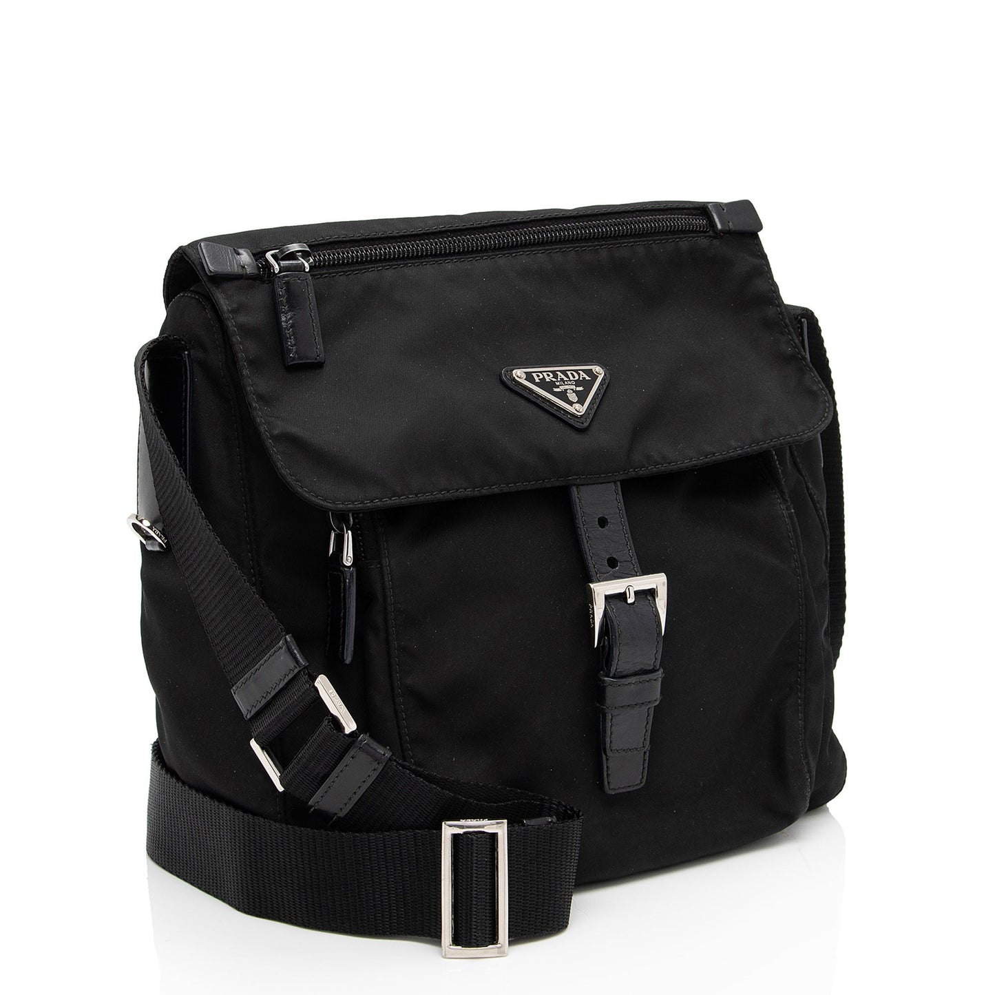 Prada Tessuto Buckle Messenger Shf Zelqhi Shoulder Bag