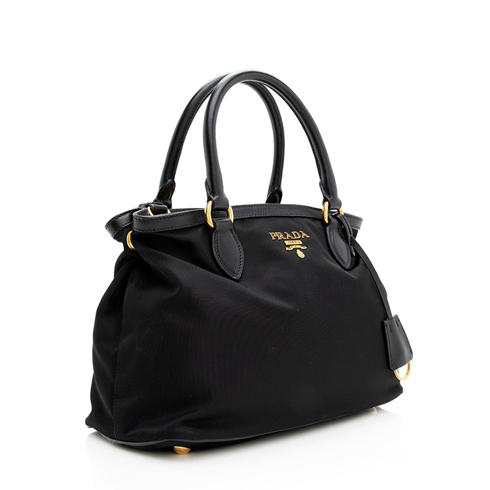 Prada Tessuto Calf Convertible Tote Shf Leather Calf Leather Tote Bag