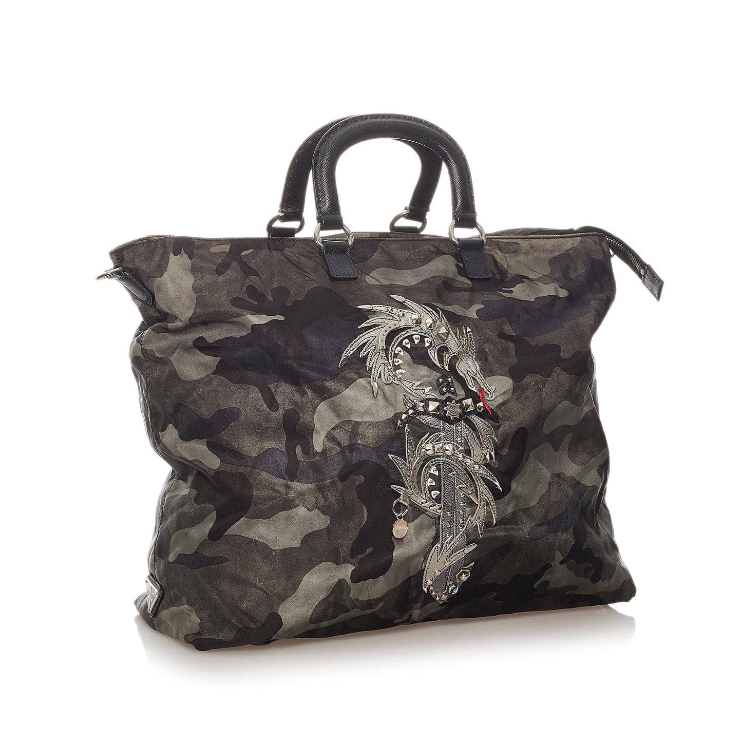 Prada Tessuto Camouflage Dragon Satchel Shg Satchel Bag