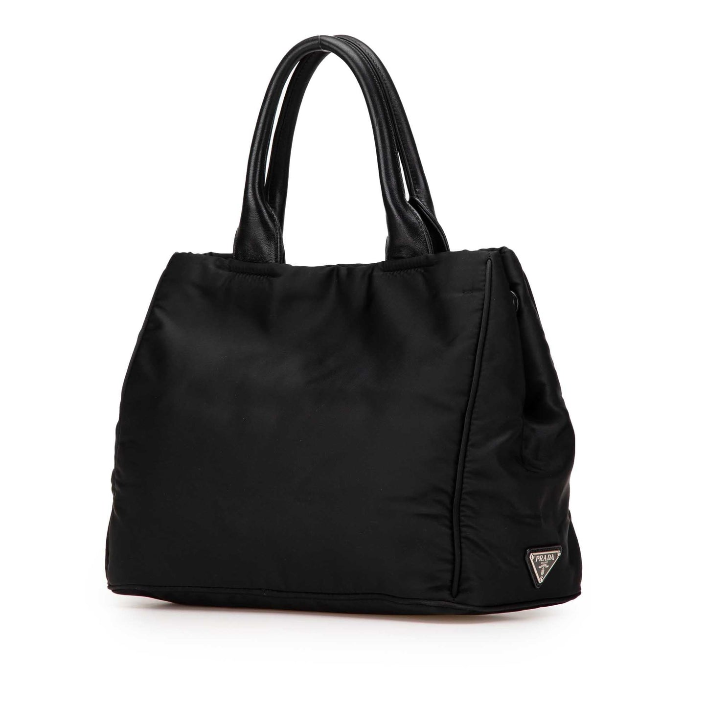 Prada Tessuto Canapa Bow Satchel Logo Satchel Bag
