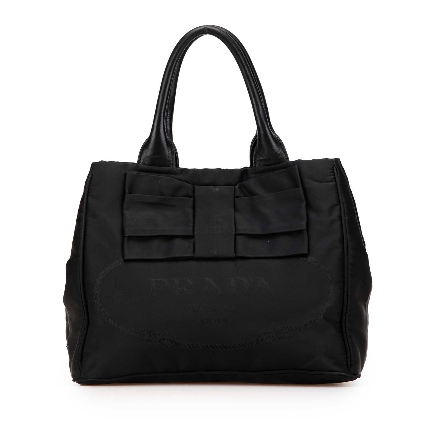 Prada Tessuto Canapa Bow Satchel Logo Satchel Bag Bow Satchel 1