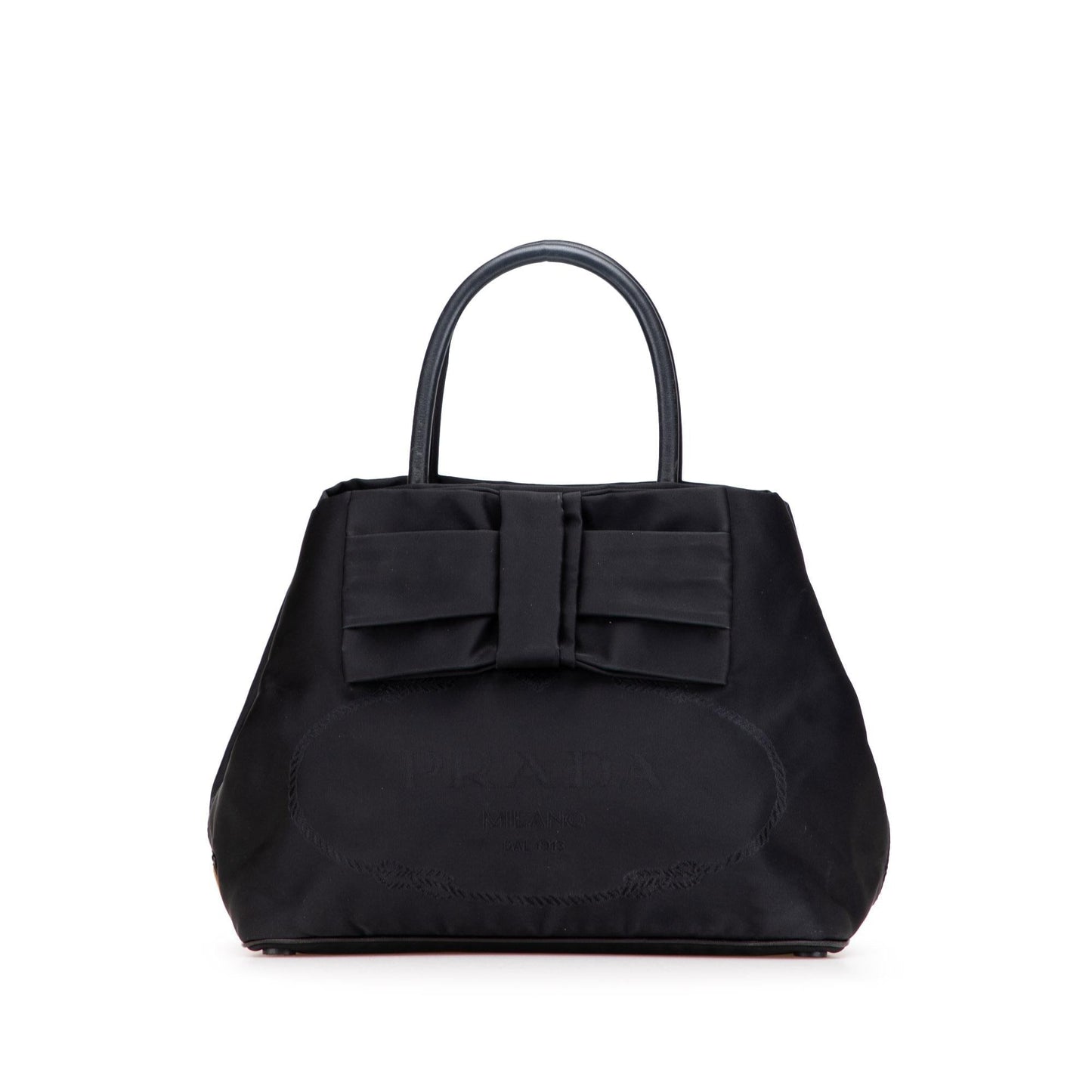 Prada Tessuto Canapa Bow Satchel Logo Satchel Bag Bow Satchel 2