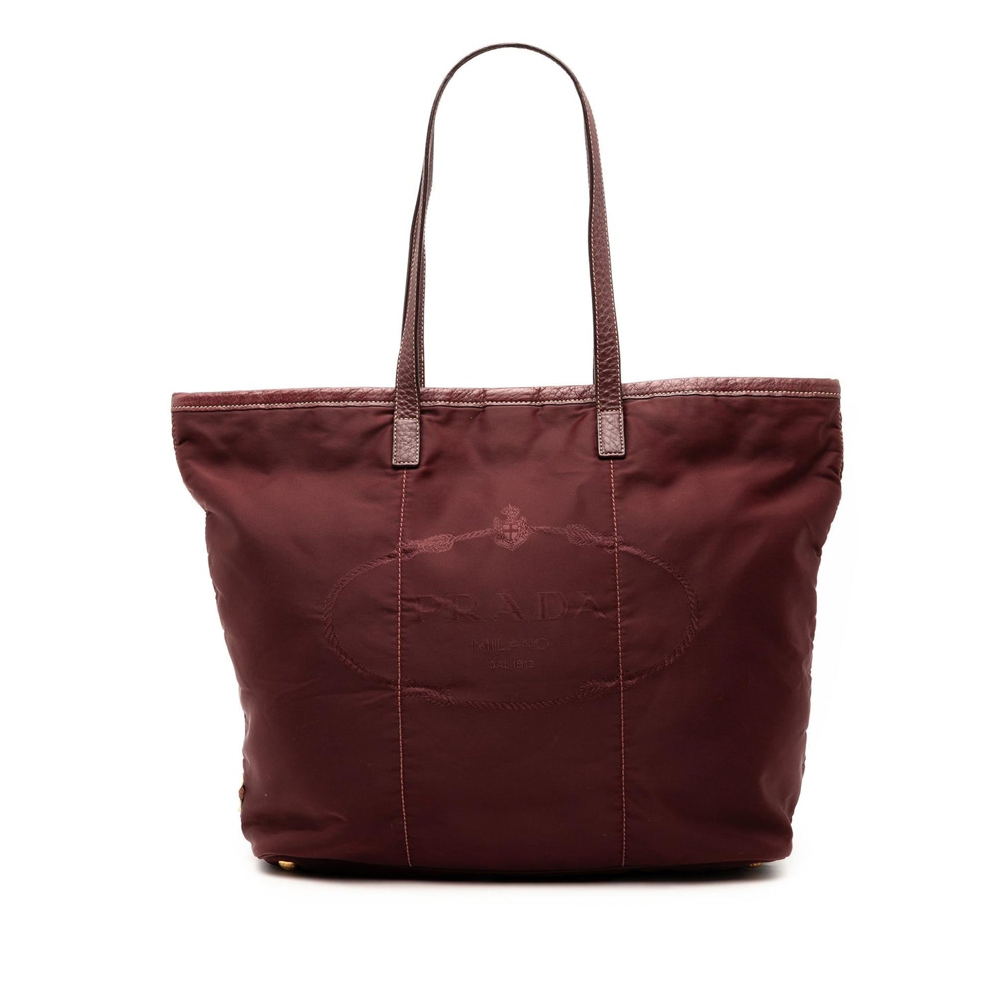 Prada Tessuto Canapa Tote Logo Tote Bag