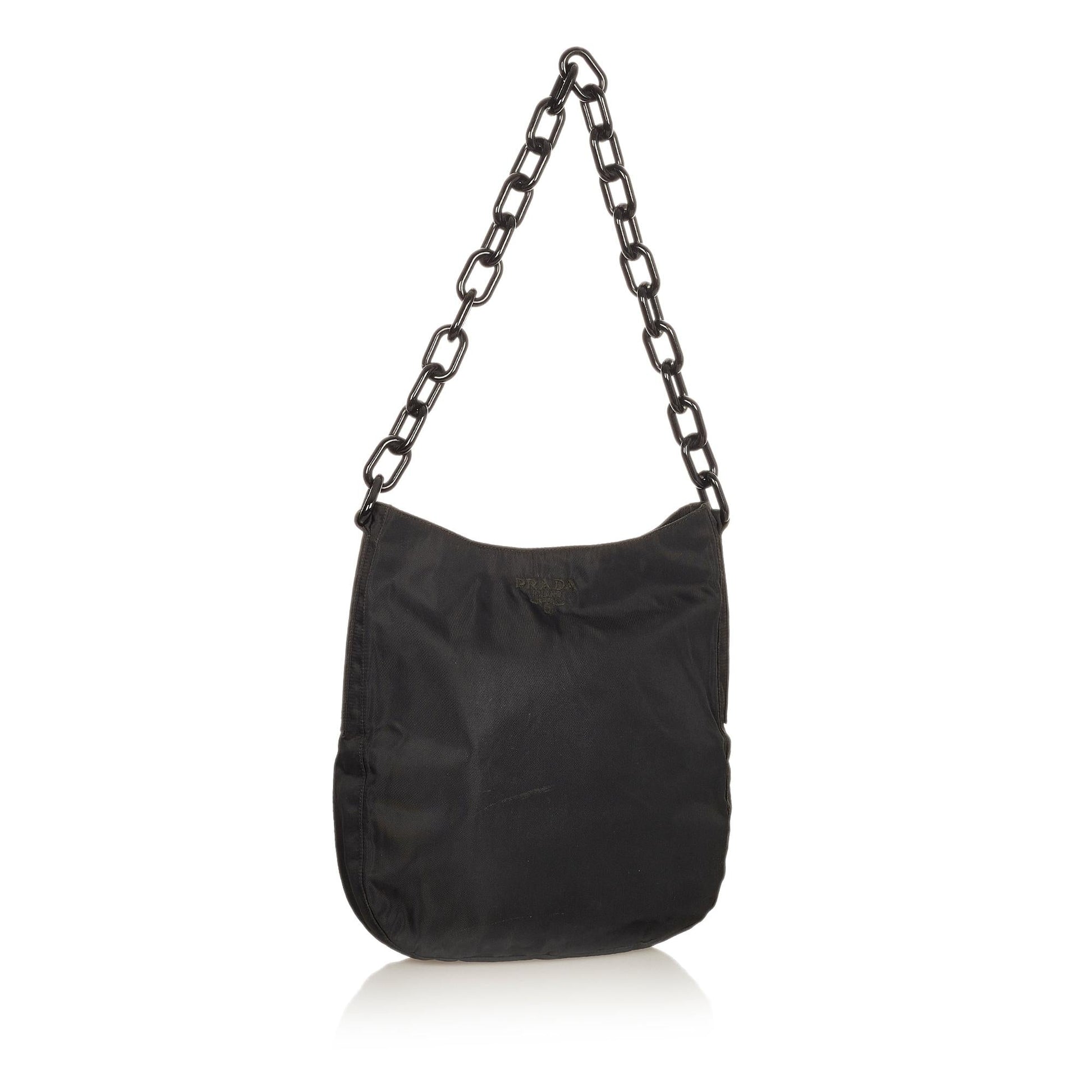 Prada Tessuto Shoulder Bag Shg Chain