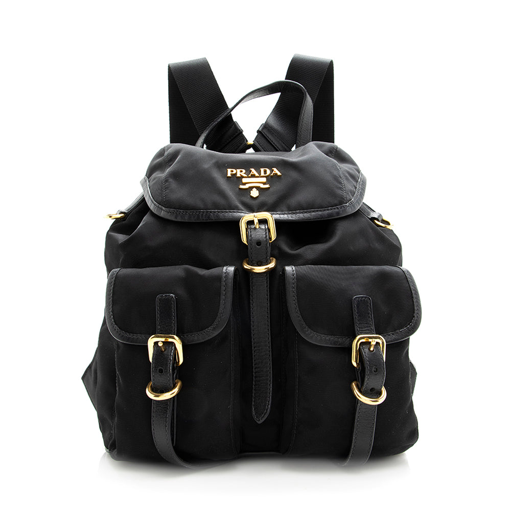 Prada Tessuto Double Pocket Backpack Shf Small Shoulder Bag
