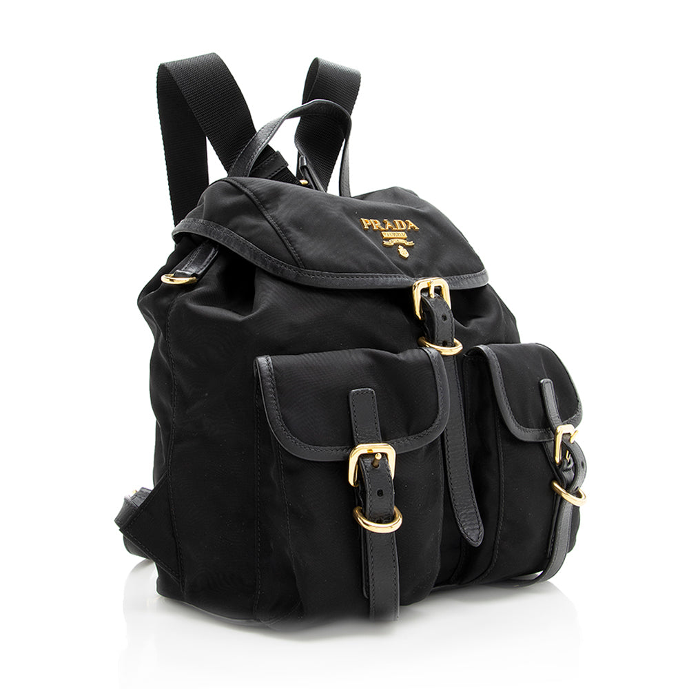 Prada Tessuto Double Pocket Backpack Shf Small Shoulder Bag