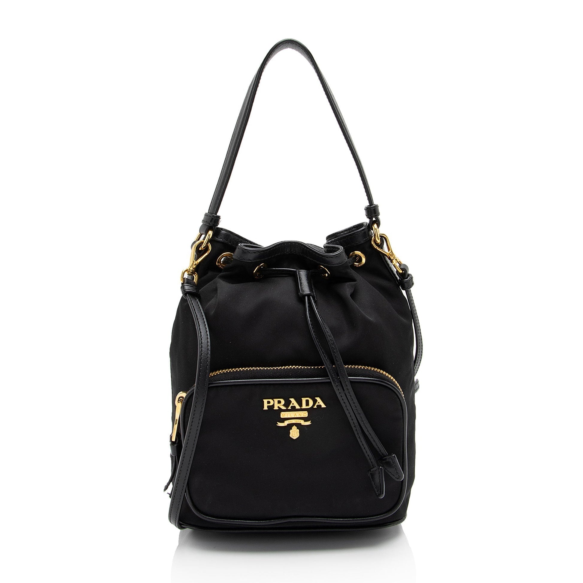 Prada Tessuto Duet Drawstring Bag Shf 1Dadrc Mini Bucket Crossbody Bag