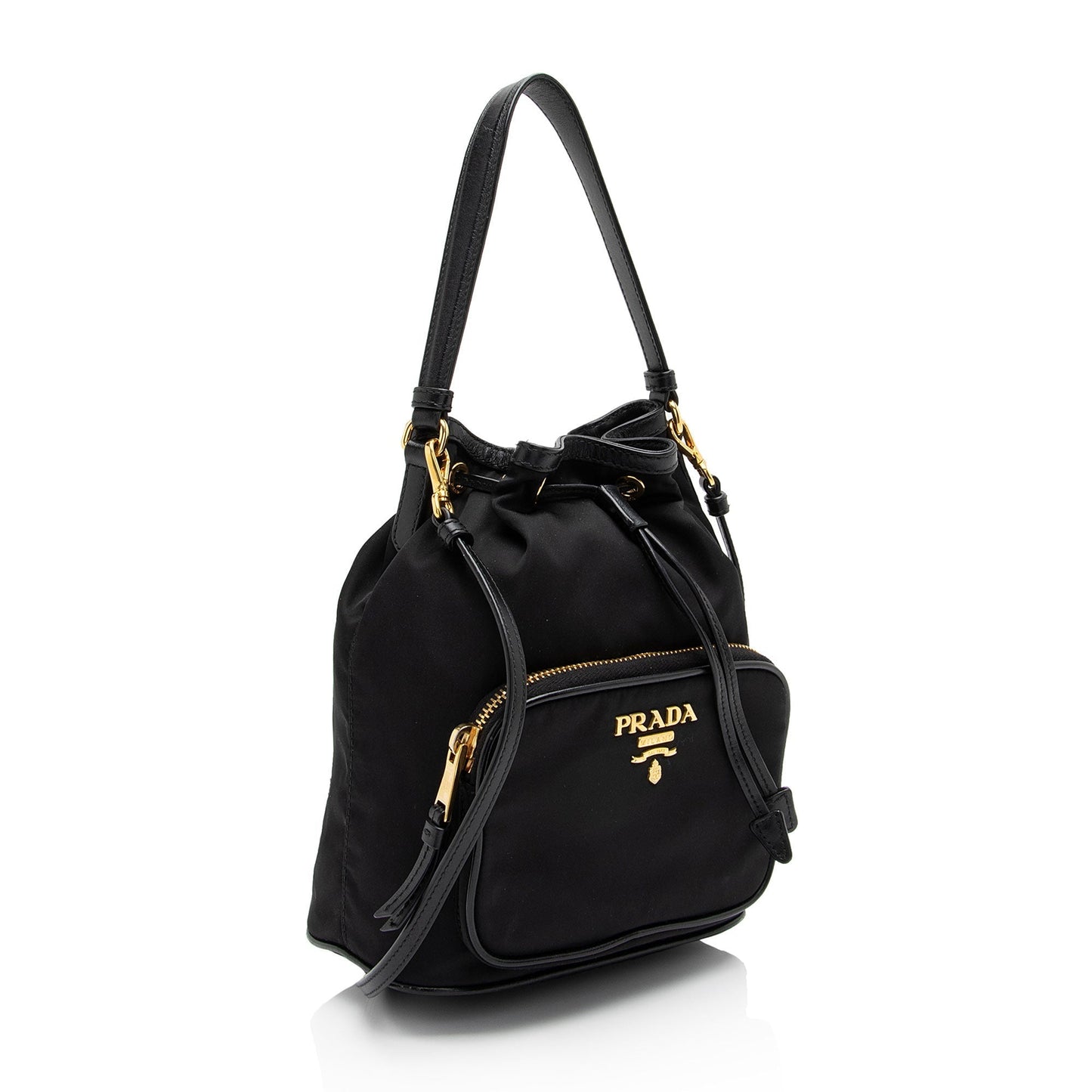 Prada Tessuto Duet Drawstring Bag Shf 1Dadrc Mini Bucket Crossbody Bag