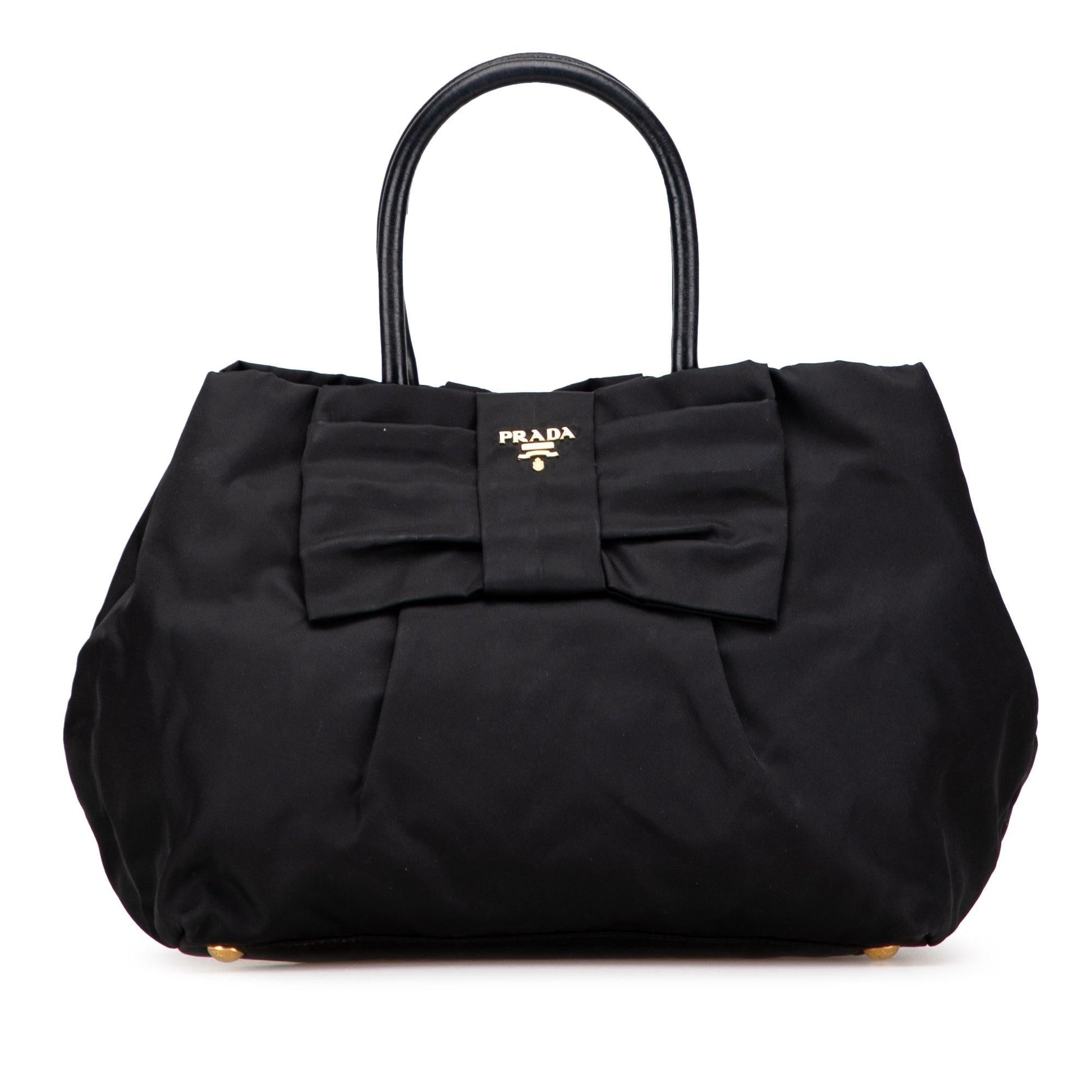 Prada Tessuto Fiocco Bow Handbag Satchel Bag