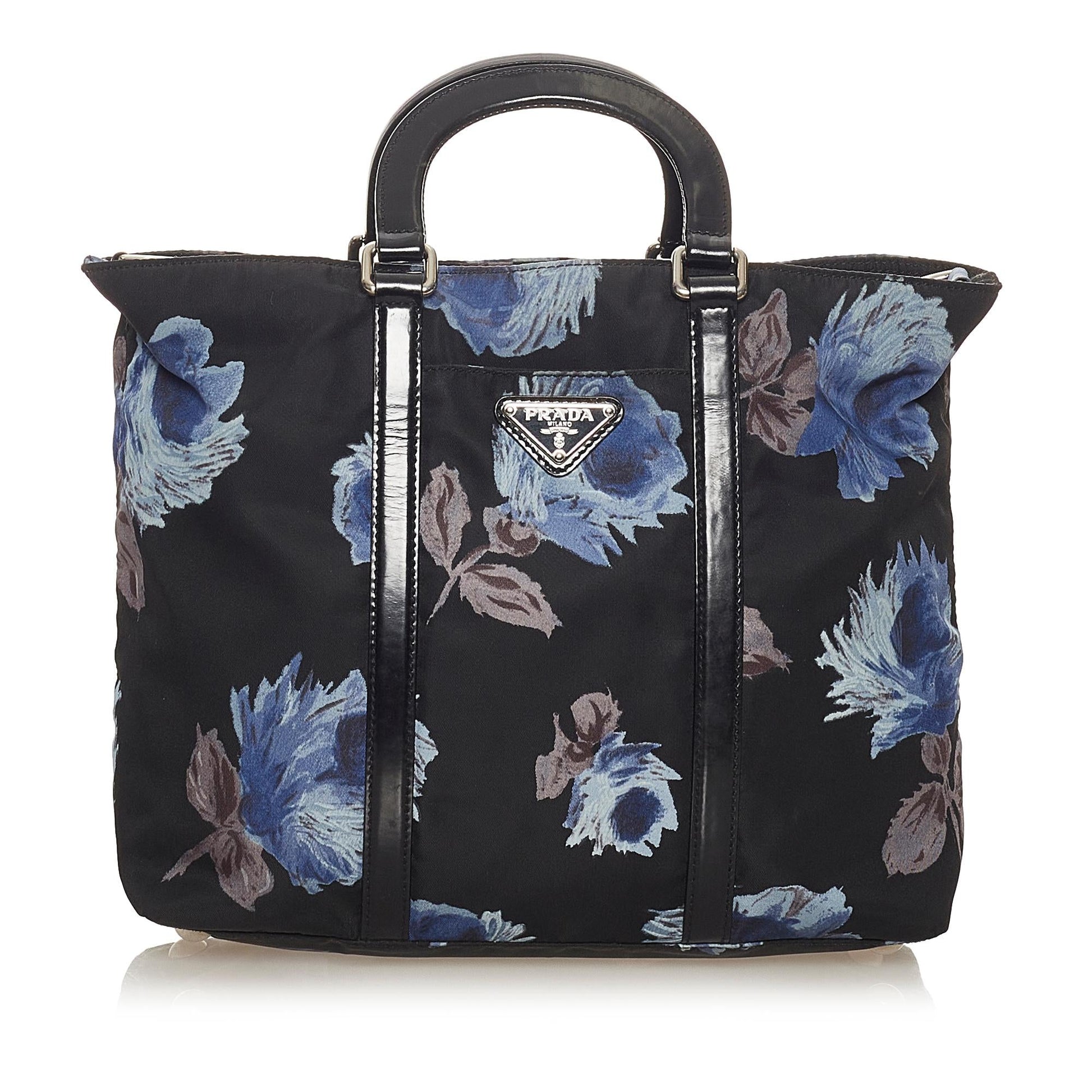 Prada Tessuto Floral Satchel Shg Satchel Bag