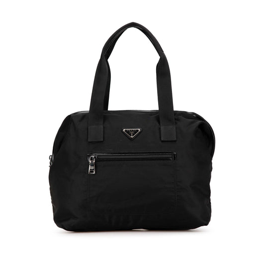 Prada Tessuto Front Handbag Zip Satchel Bag