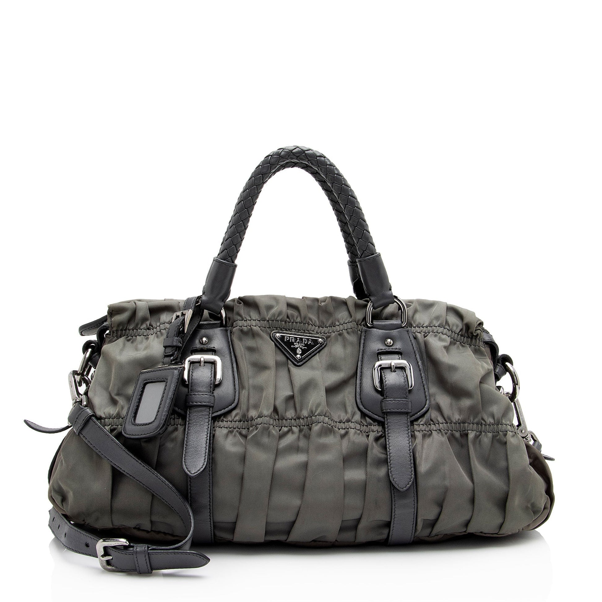 Prada Tessuto Gaufre Braided Handle Satchel Shf 2Sh8Vf Satchel Bag