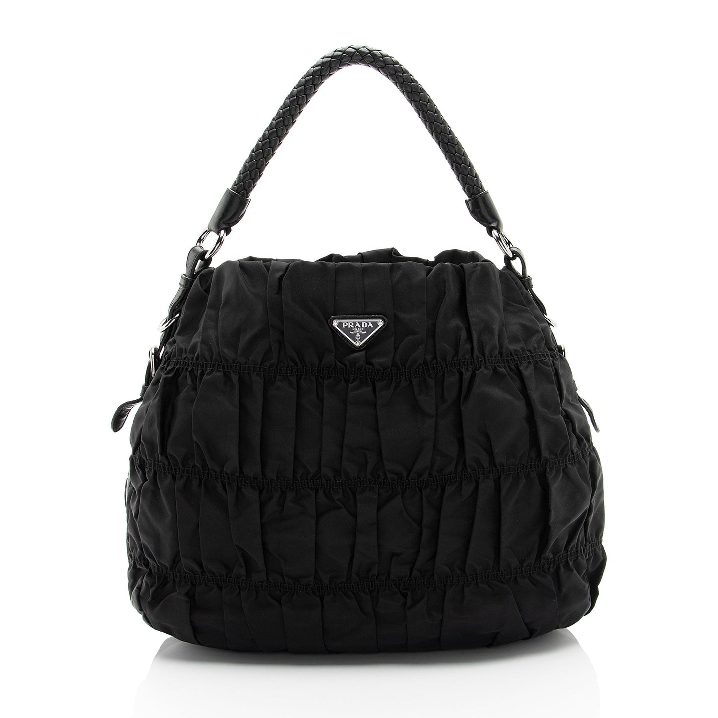 Prada Tessuto Gaufre Braided Hobo Shf Zpaugr Shoulder Bag