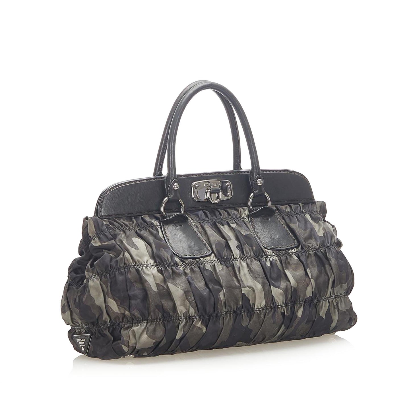 Prada Tessuto Gaufre Camouflage Tote Bag Shg