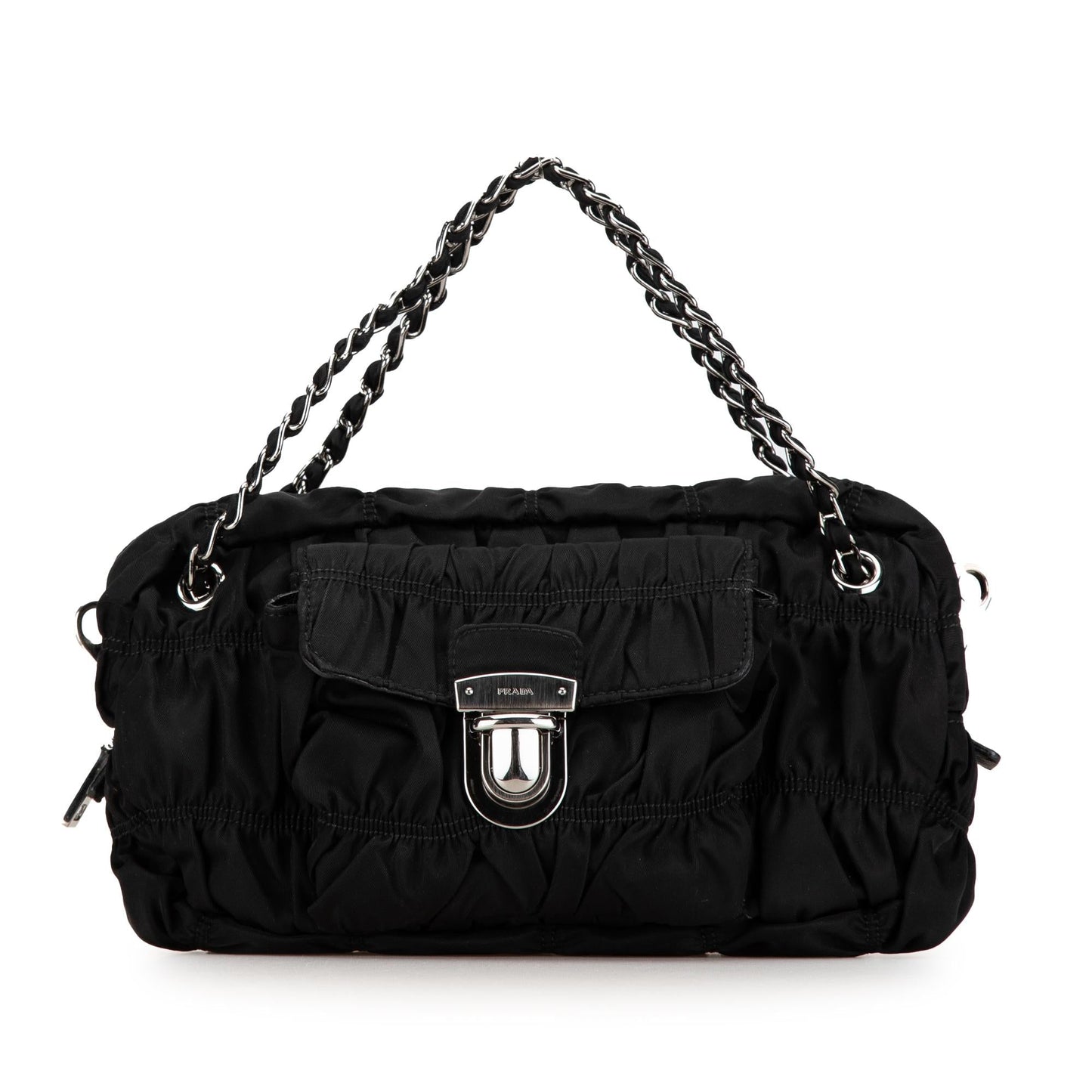 Prada Tessuto Gaufre Satchel Chain Satchel Bag