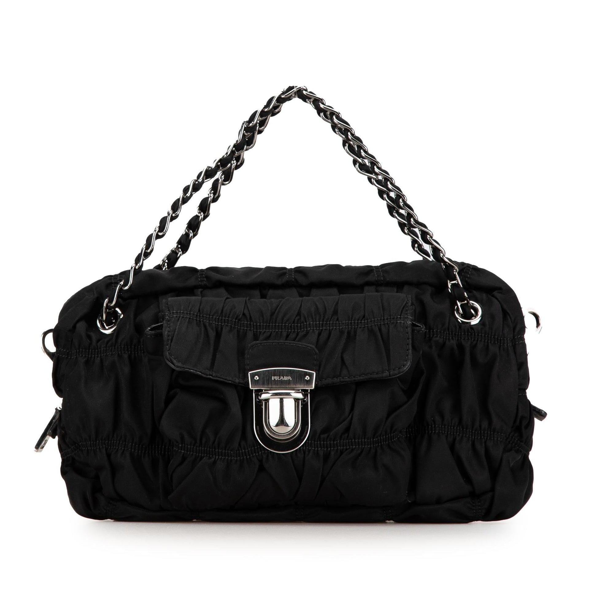 Prada Tessuto Gaufre Satchel Chain Satchel Bag