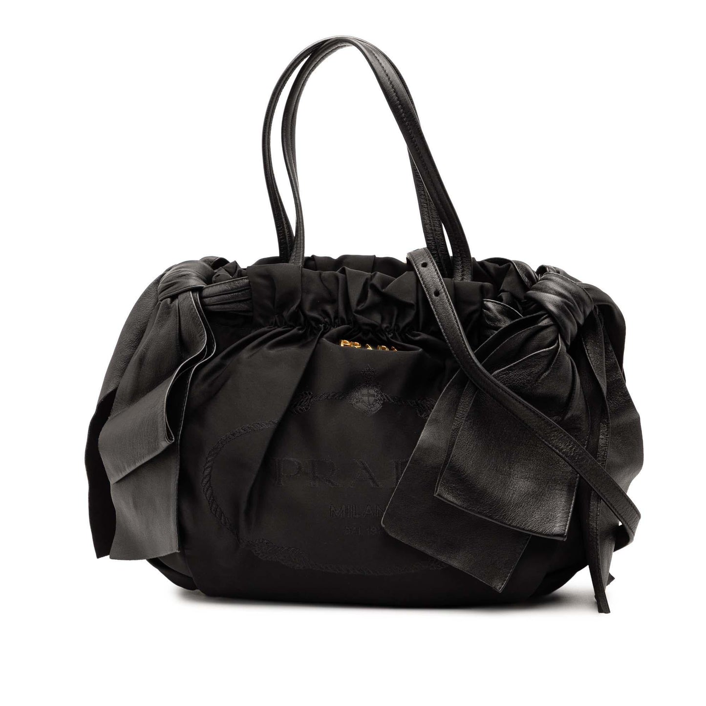 Prada Tessuto Bow Satchel Logo Satchel Bag Bow Satchel 1