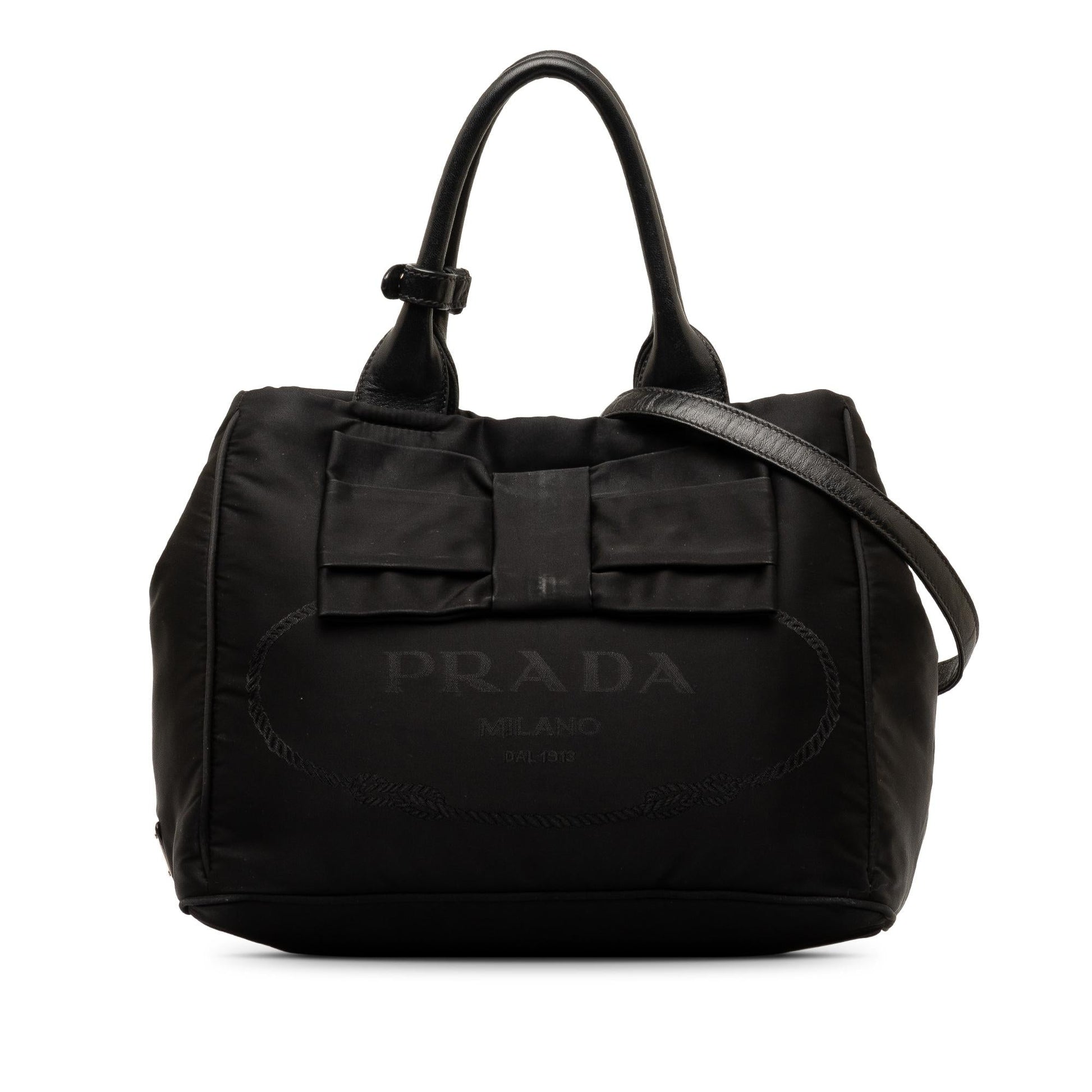 Prada Tessuto Fiocco Bow Satchel Shg Vf3Tq6 Logo Satchel Bag