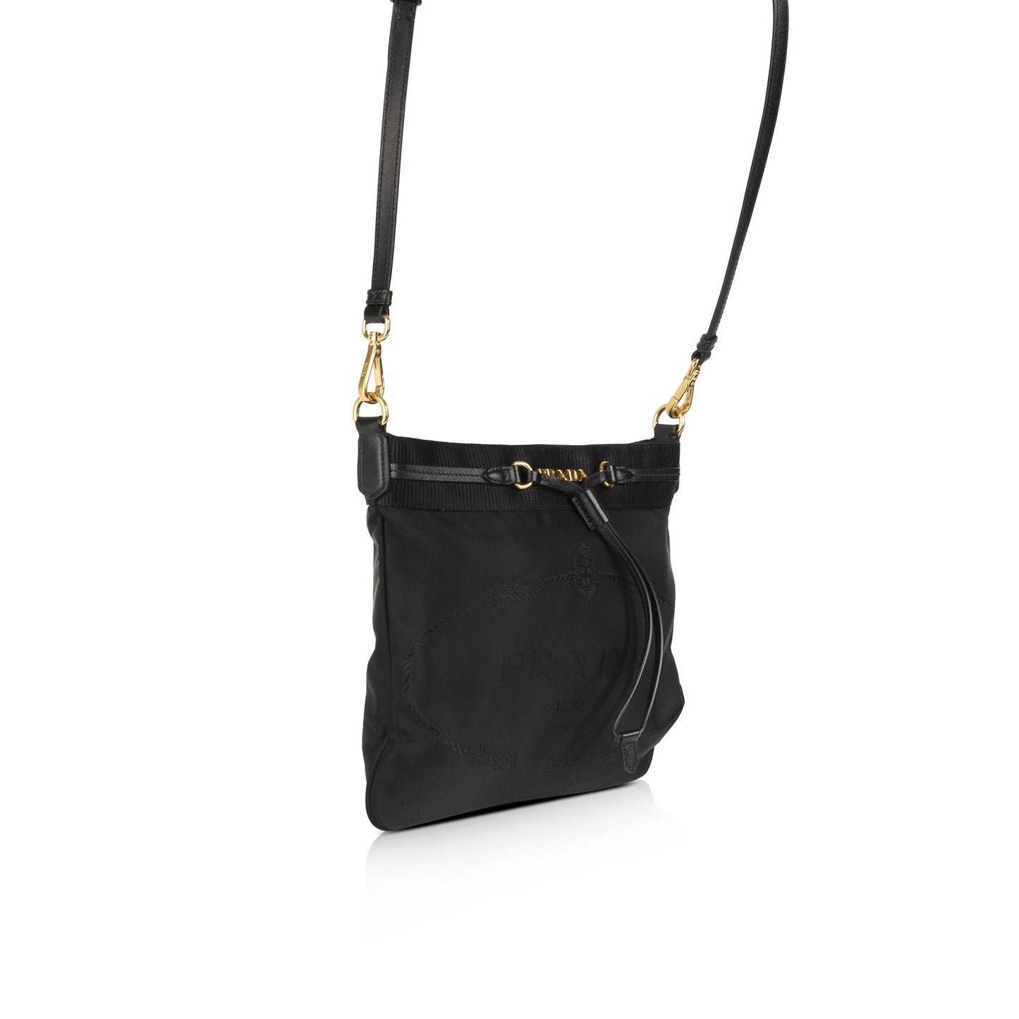 Prada Tessuto Jacquard Crossbody Bag Logo