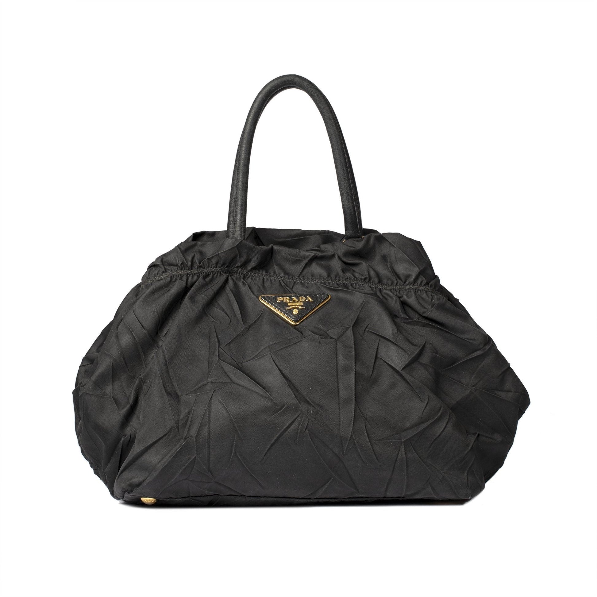 Prada Tessuto Tassel Handbag Nylon Travel Bag