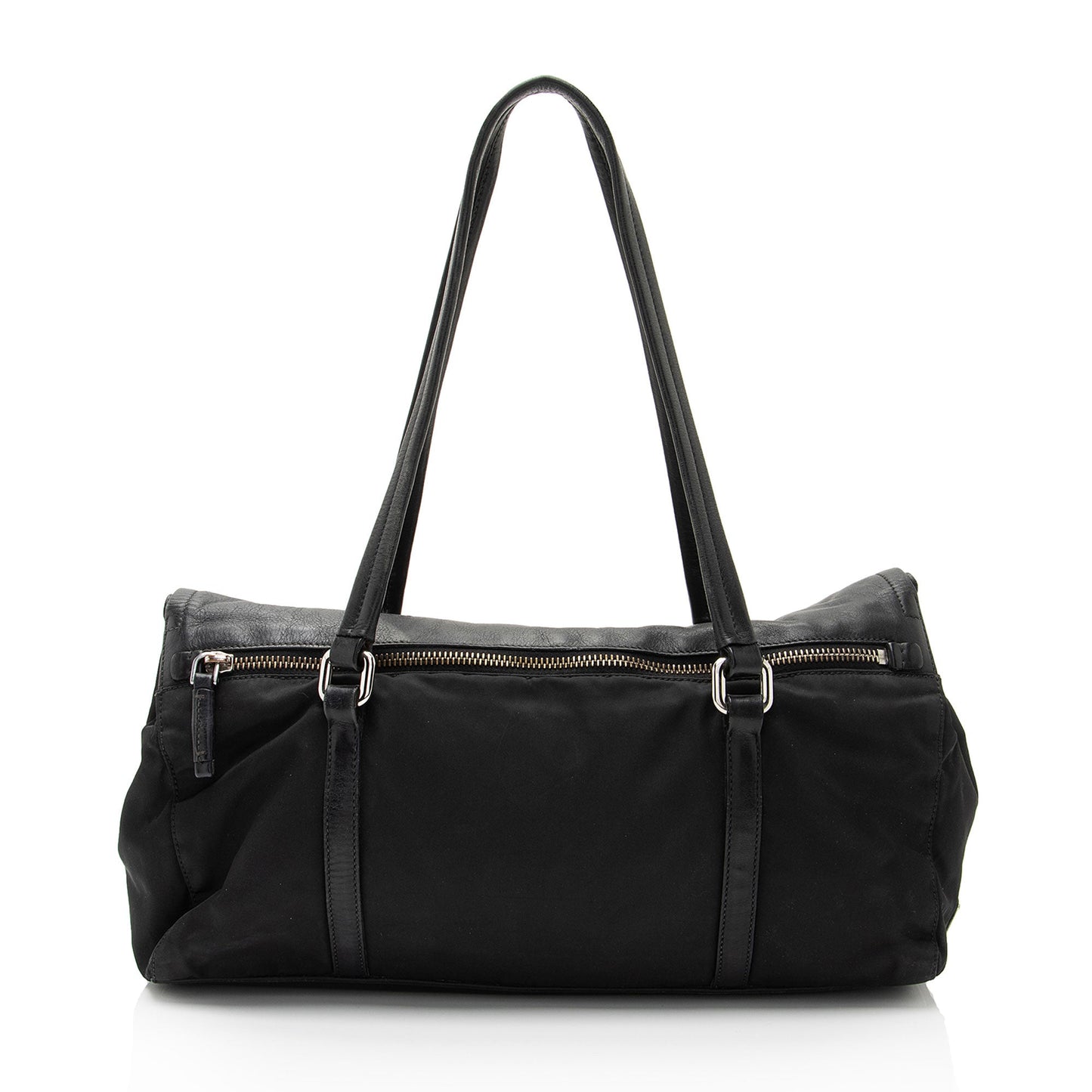 Prada Tessuto Pushlock Foldover Satchel Shf Npkpqp Satchel Bag