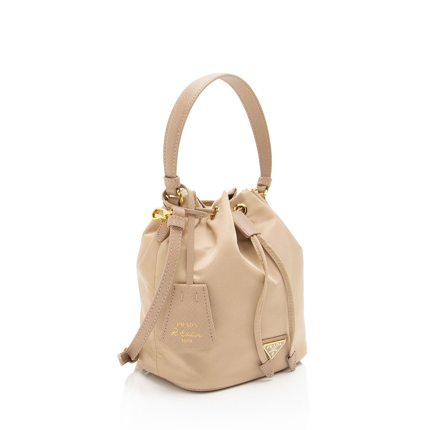 Prada Tessuto Re Edition Bag Shf G3Mobc Mini Bucket Crossbody Bag