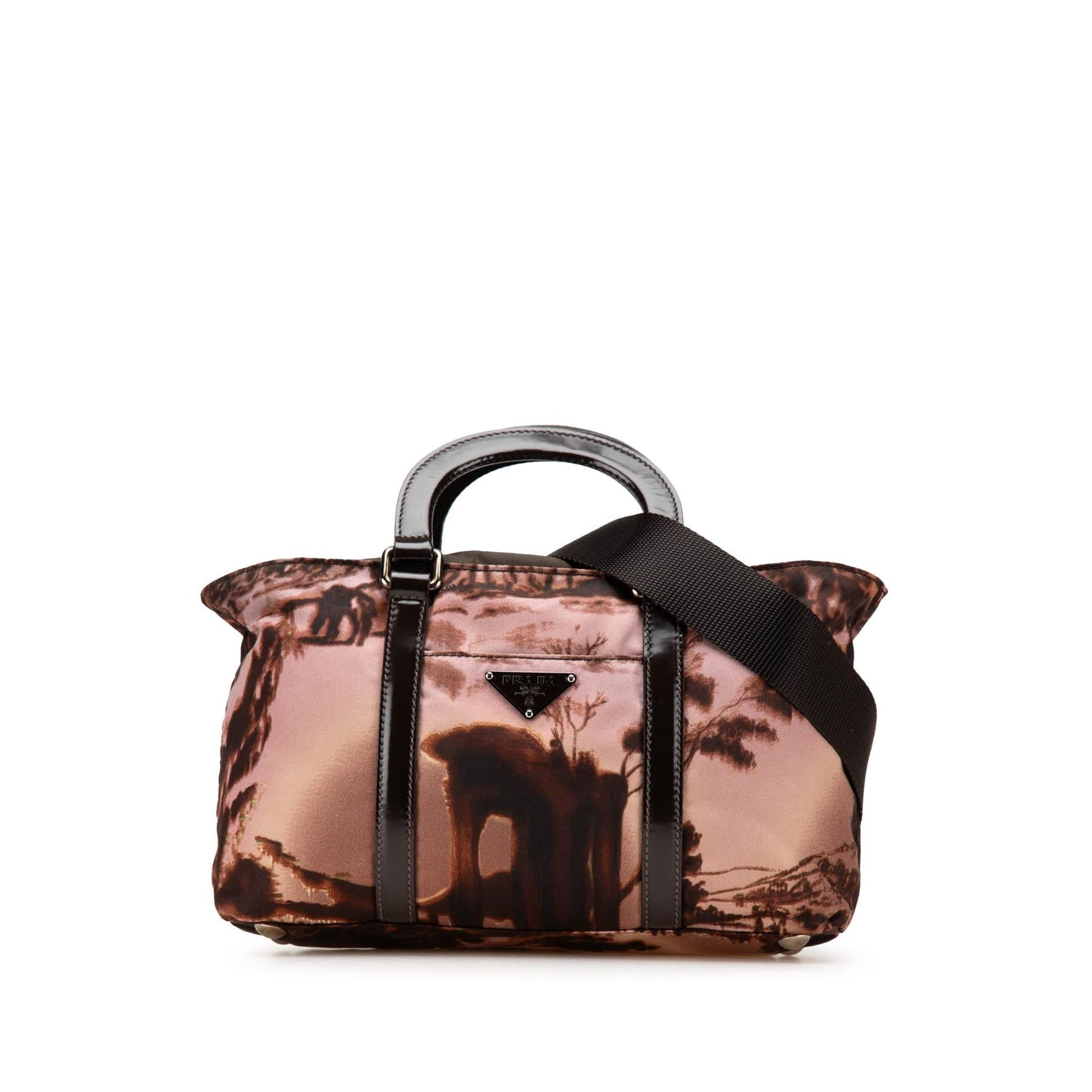 Prada Tessuto Stampato Satchel Satchel Bag Tessuto Stampato Satchel